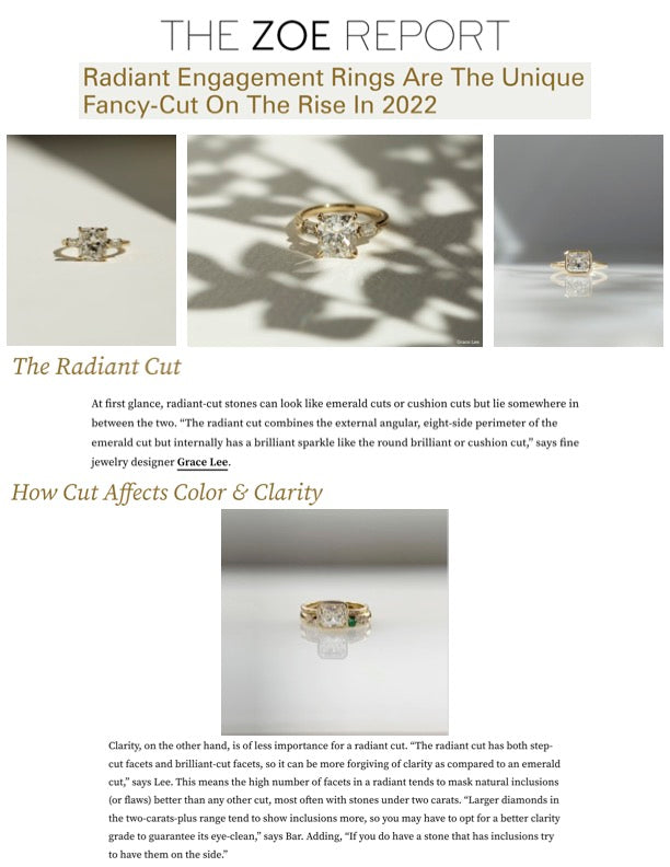 The Zoe Report: Radiant Engagement Rings Are The Unique Fancy-Cut On The Rise In 2022