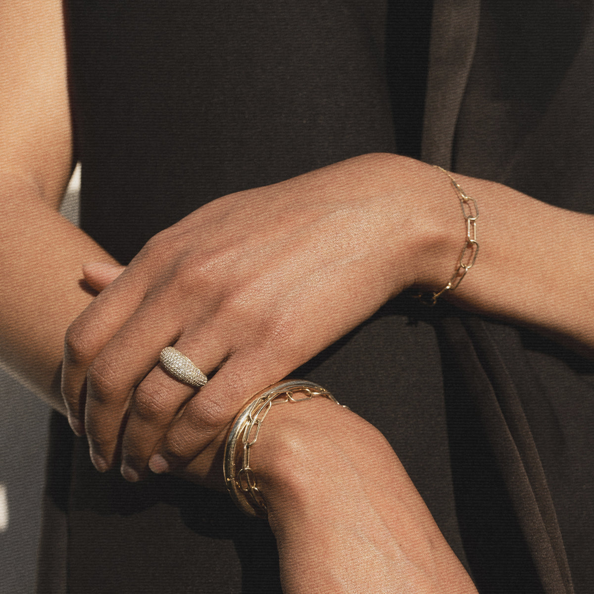 Pavé Demi Globe Ring