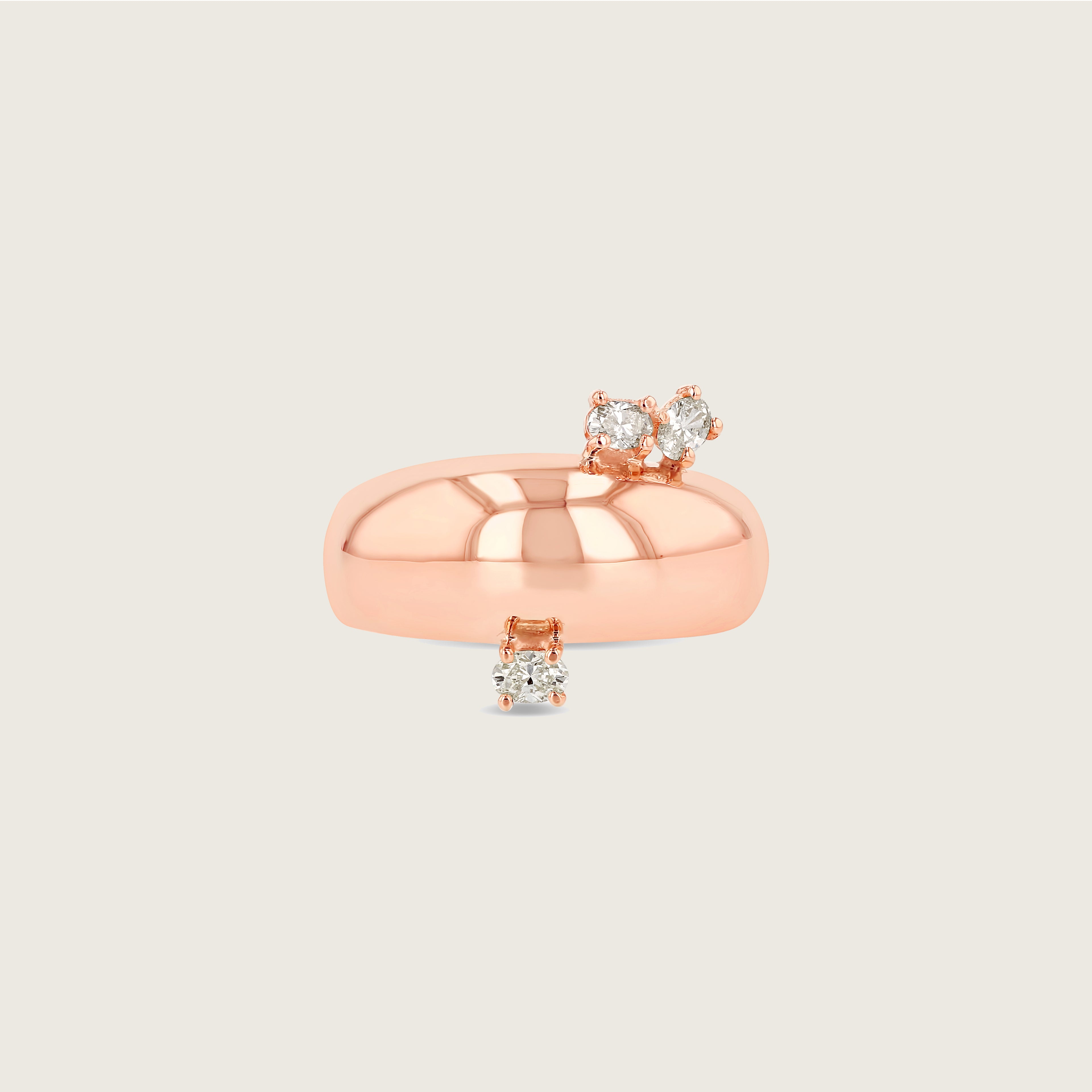Demi Globe Plus 3 Ovals Ring
