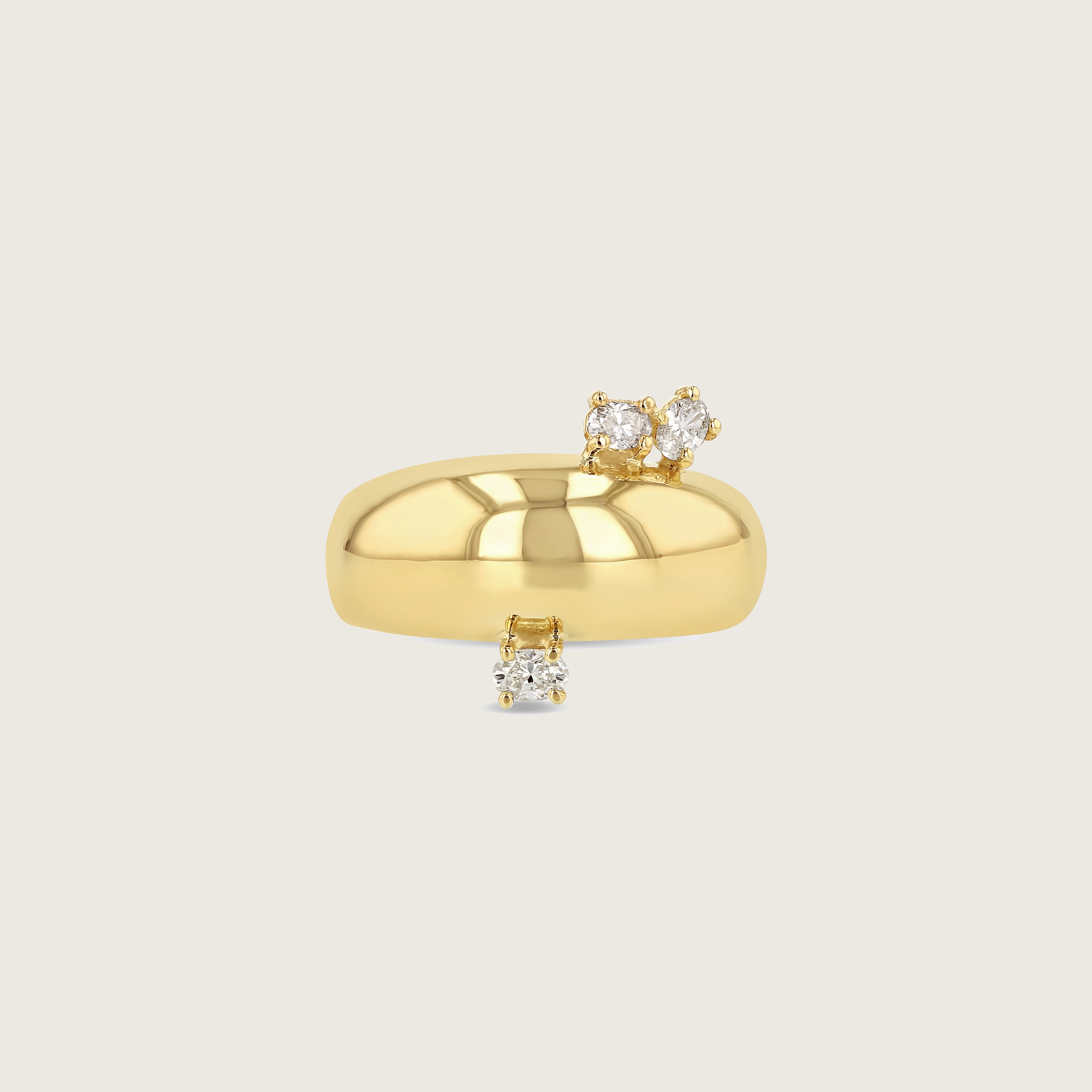 Demi Globe Plus 3 Ovals Ring