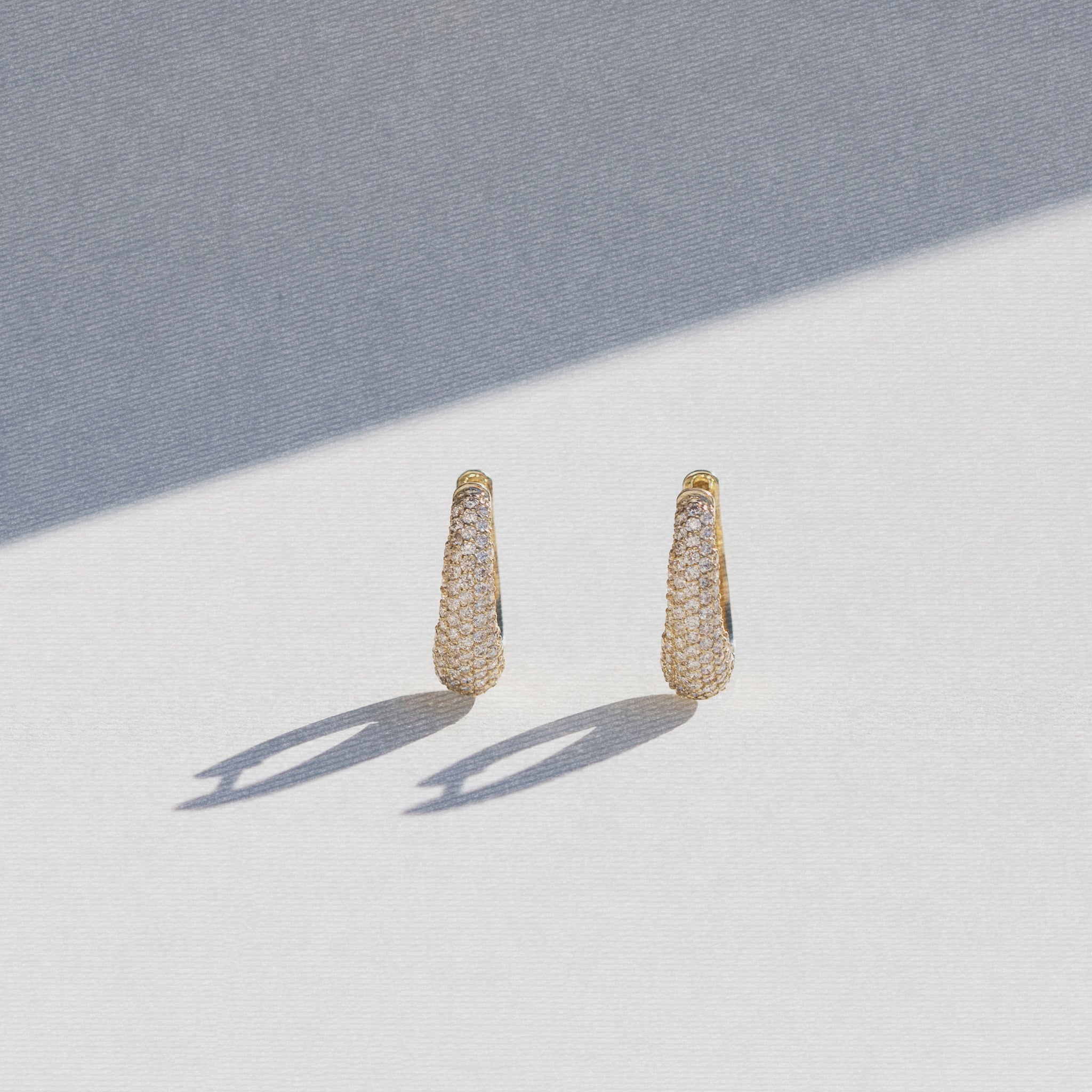 Pavé Demi Hoop Earrings