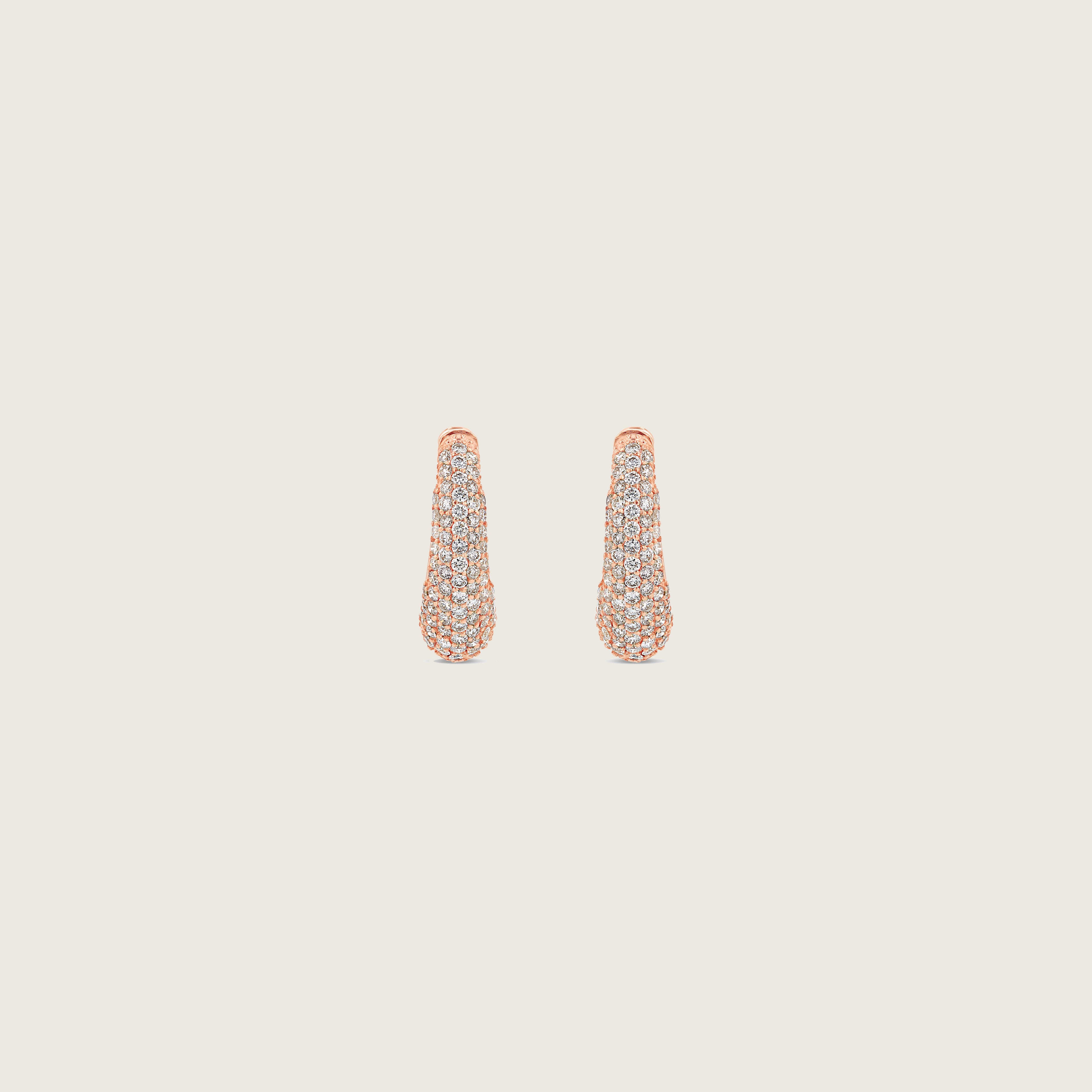 Pavé Demi Hoop Earrings