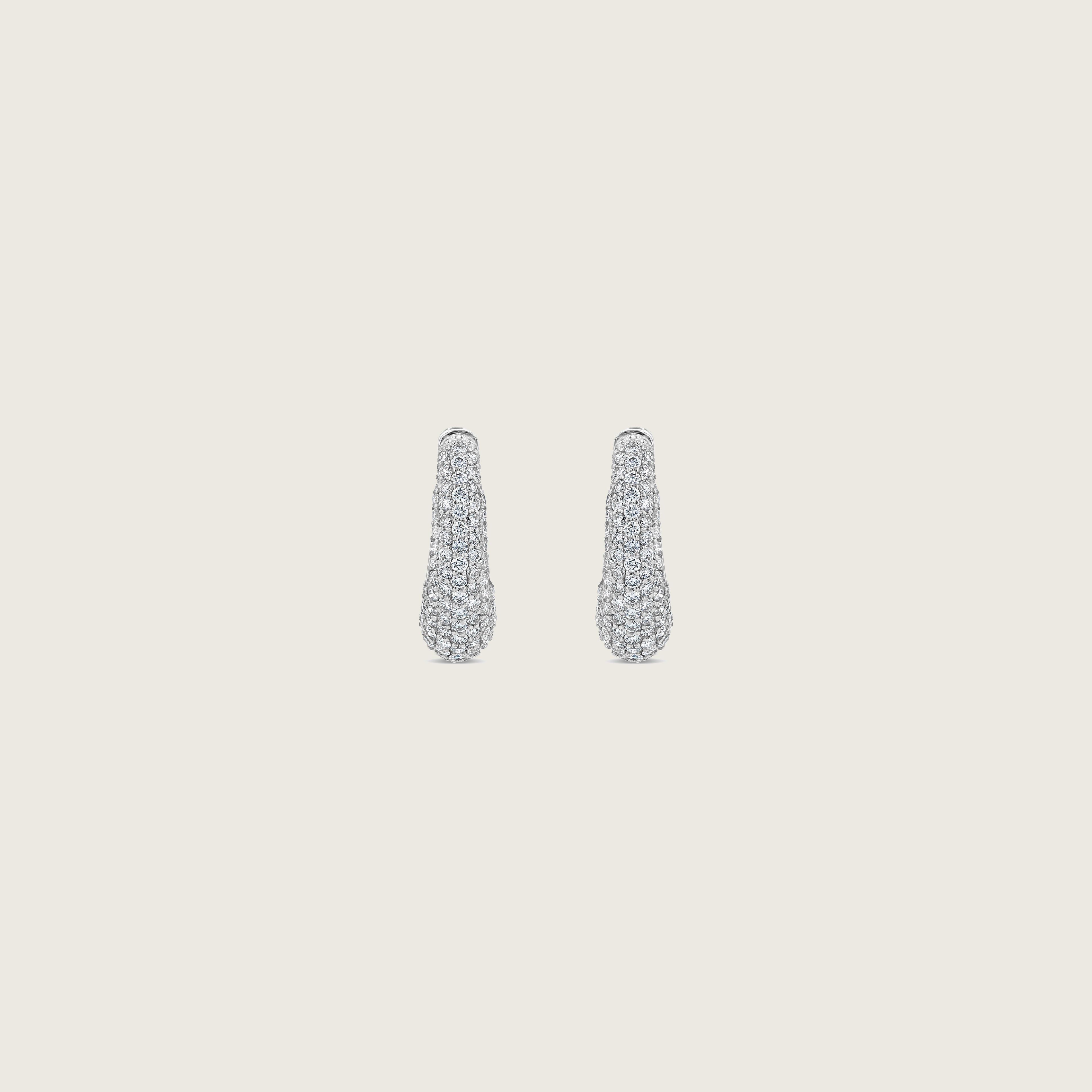 Pavé Demi Hoop Earrings