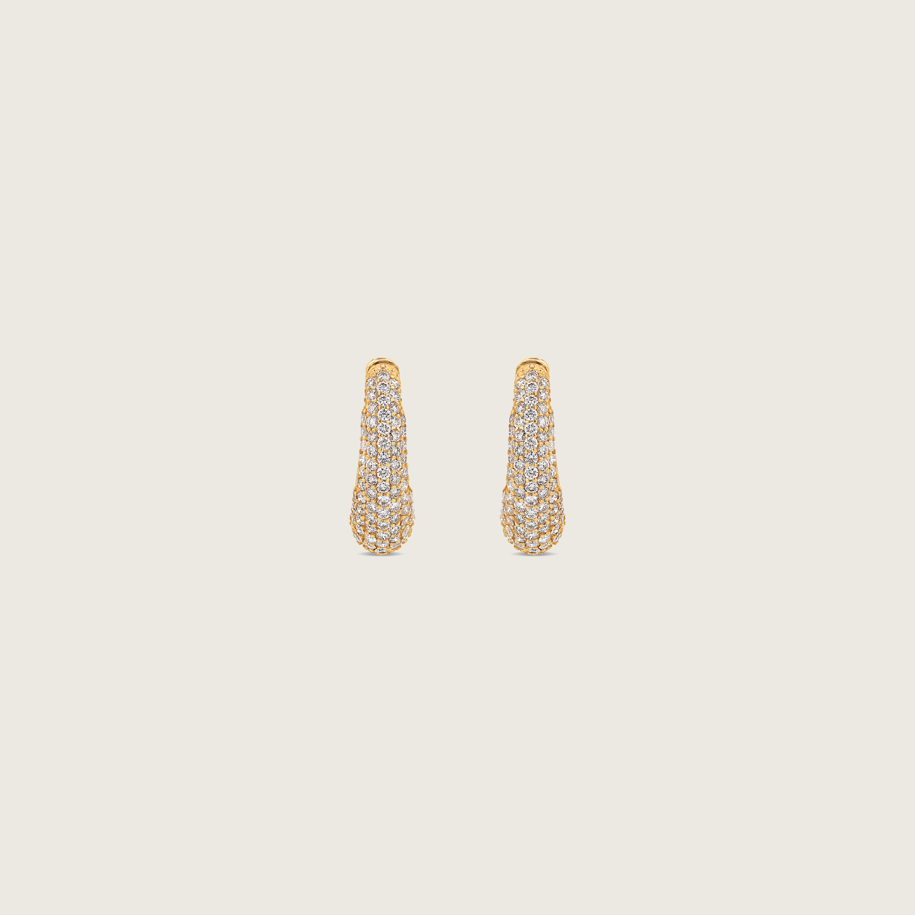 Pavé Demi Hoop Earrings