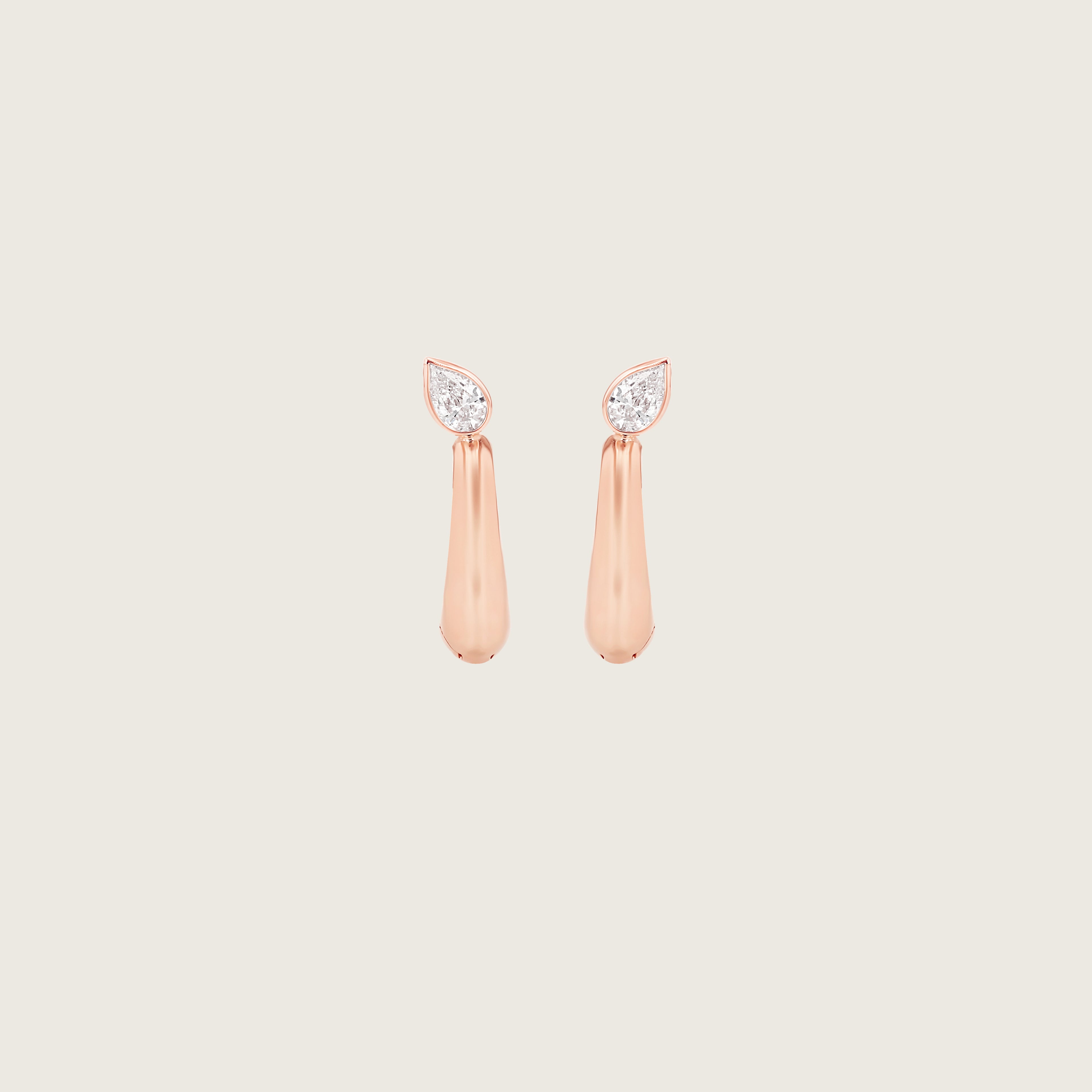 Pear Demi Hoop Earrings