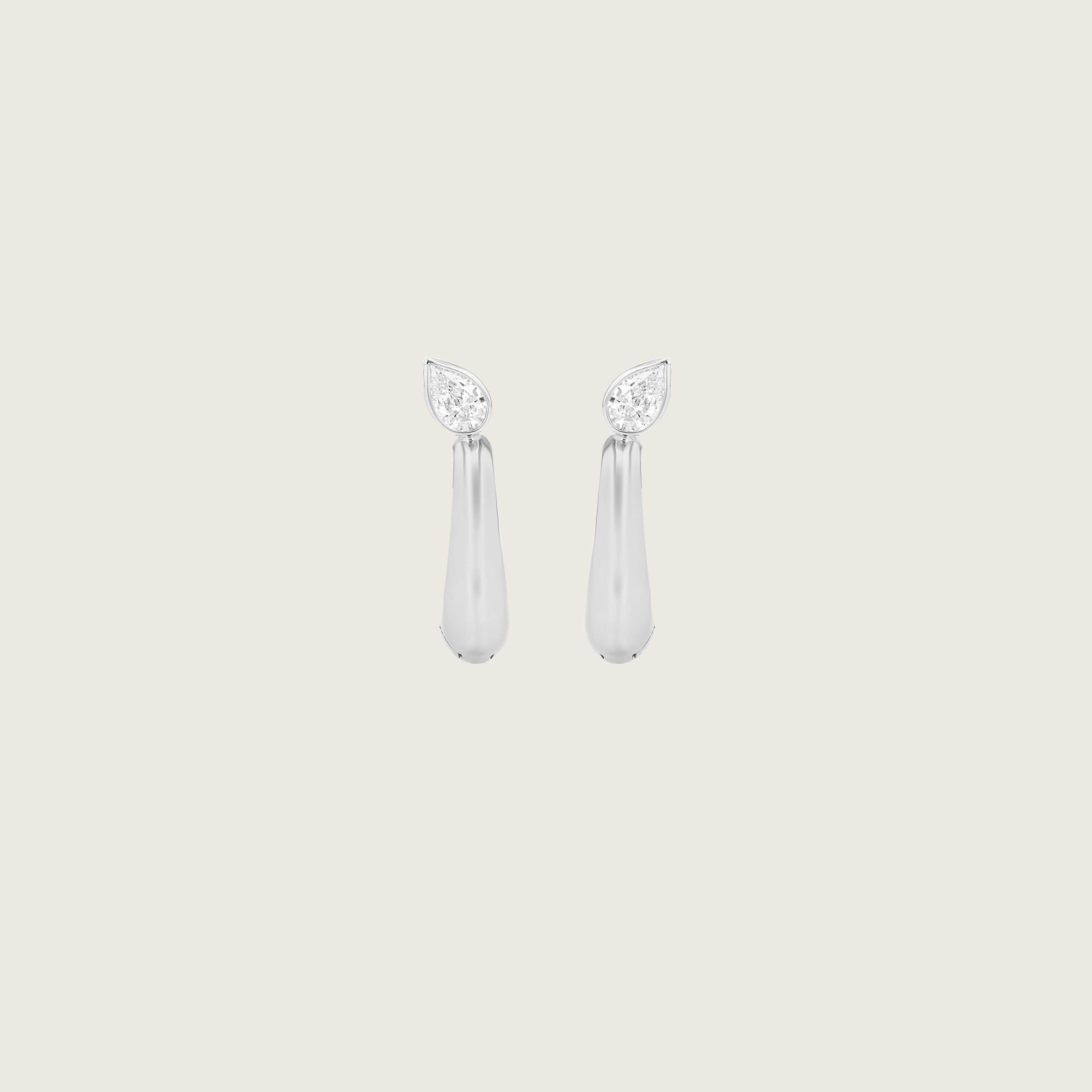 Pear Demi Hoop Earrings