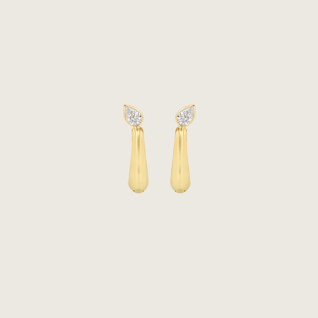 Pear Demi Hoop Earrings
