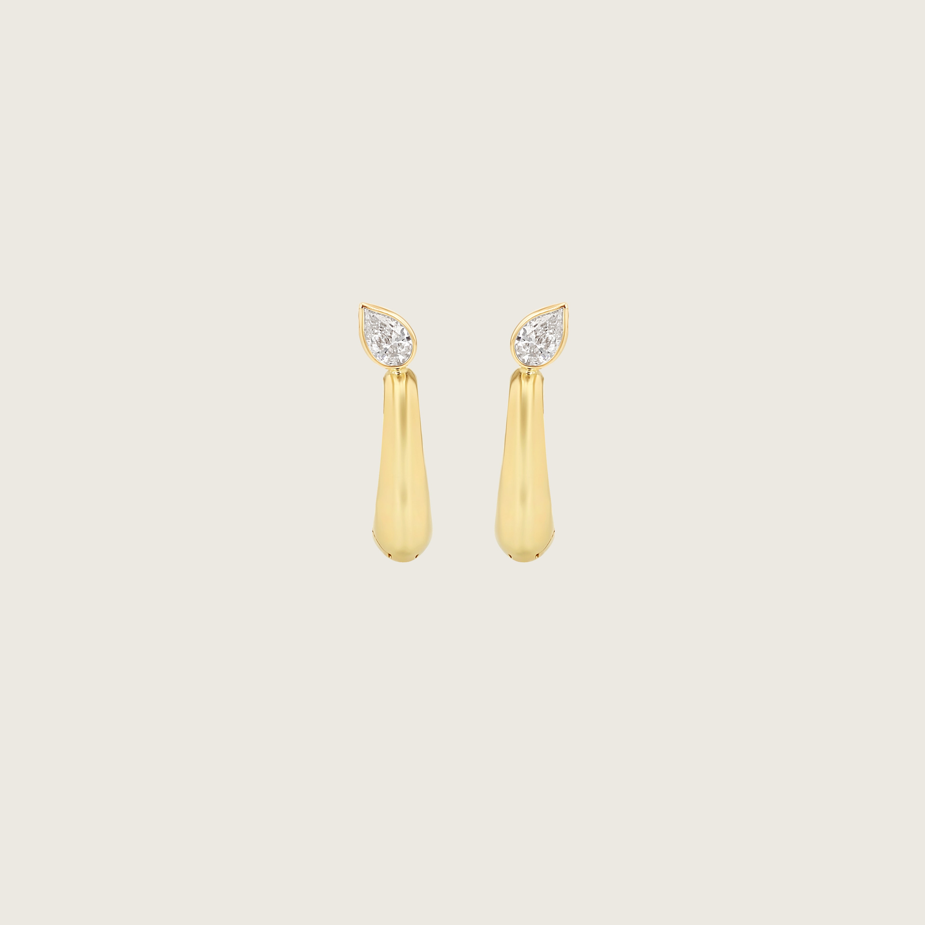 Pear Demi Hoop Earrings