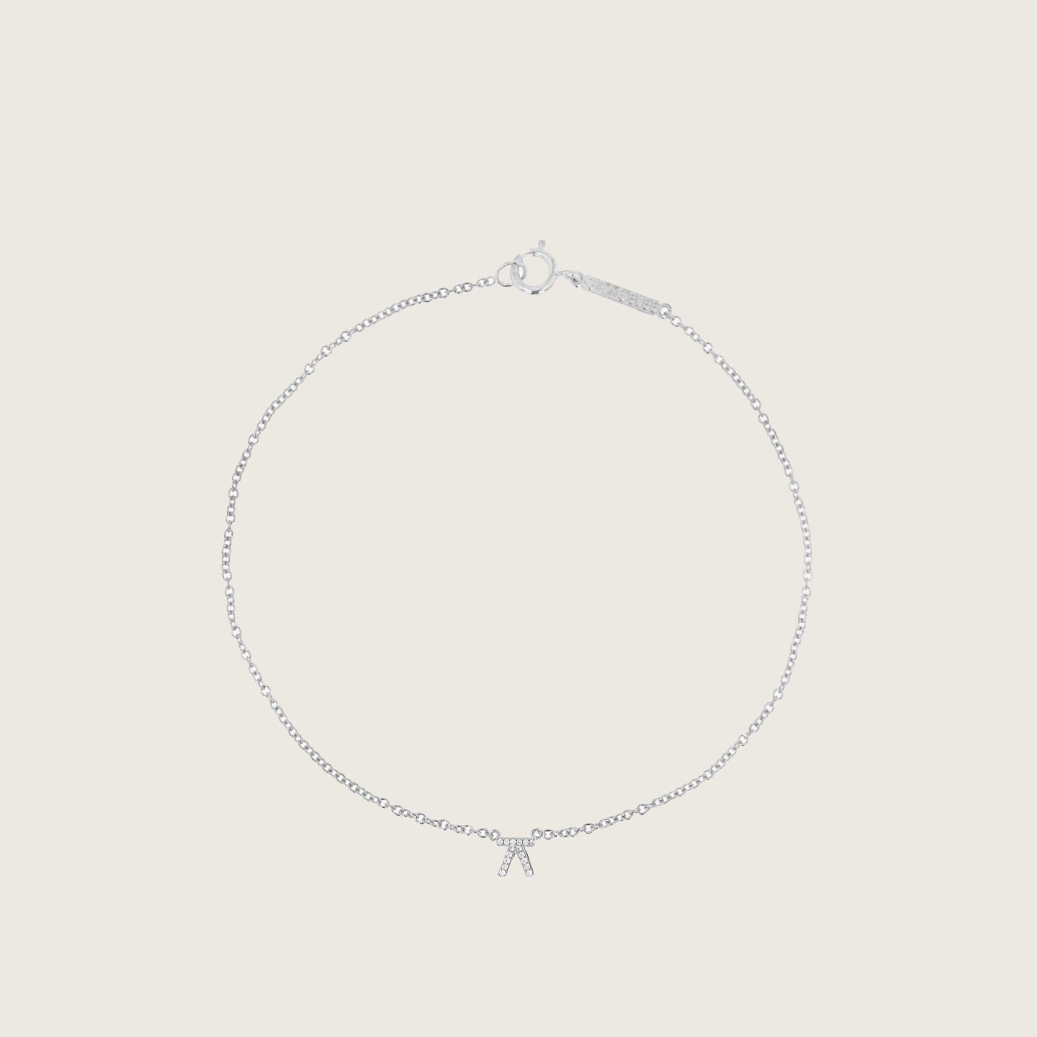Hangul Korean Names Bracelet with Diamonds (1 letter)