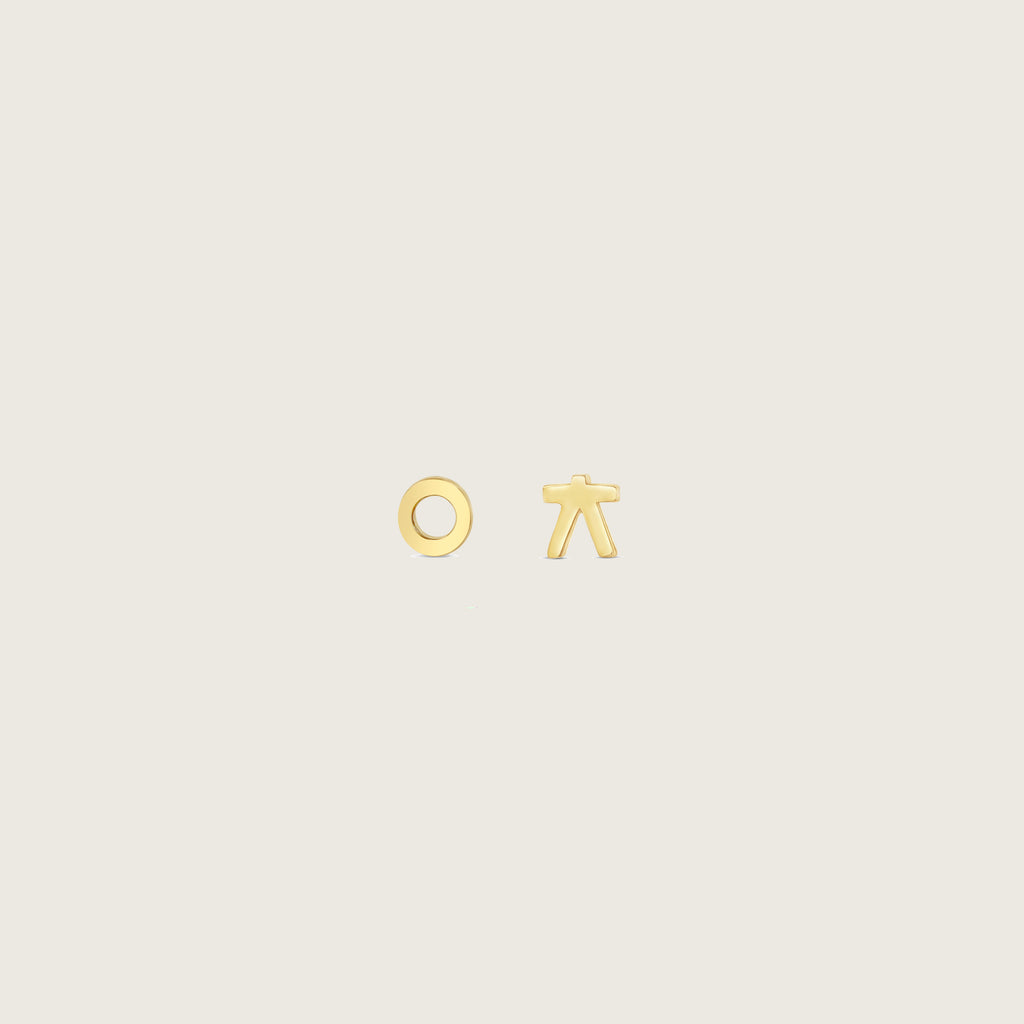 Hangul Double Letter Stud
