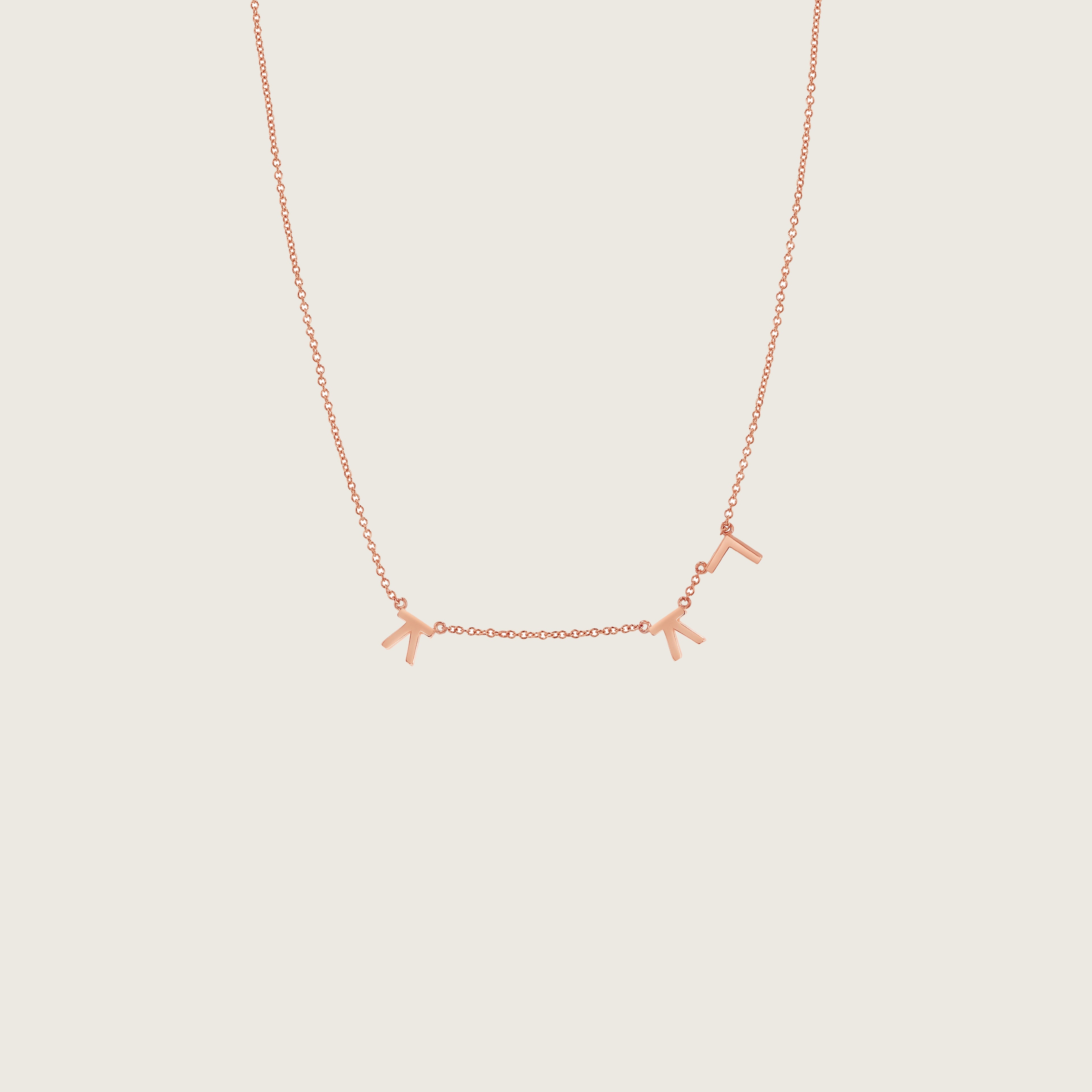 Hangul Korean Names Necklace (3 letters)