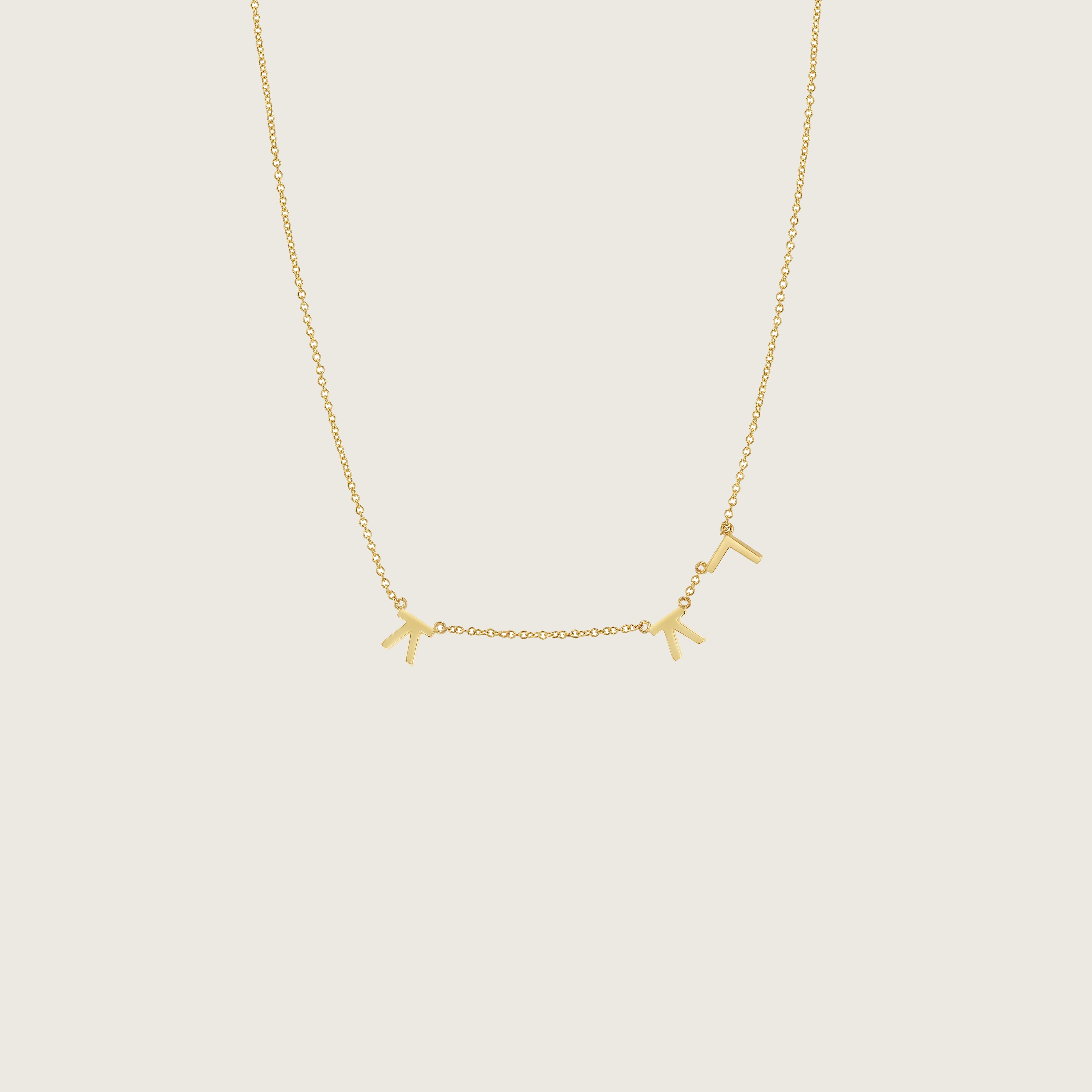 Hangul Korean Names Necklace (3 letters)