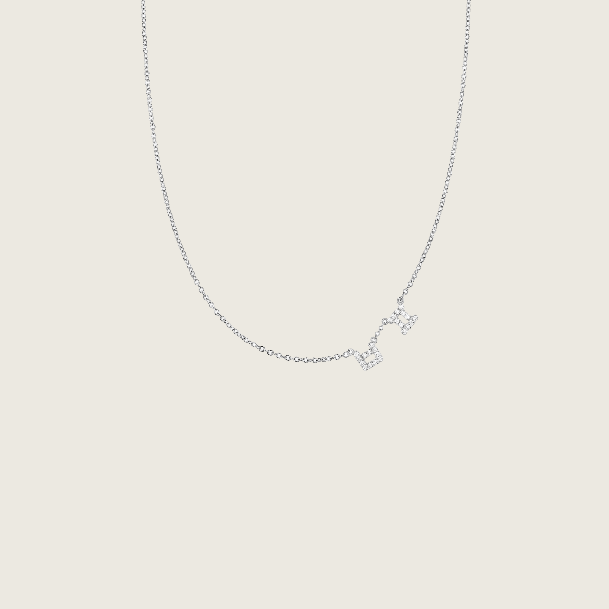 Hangul Korean Sayings Necklace with Diamonds  - Best Friend