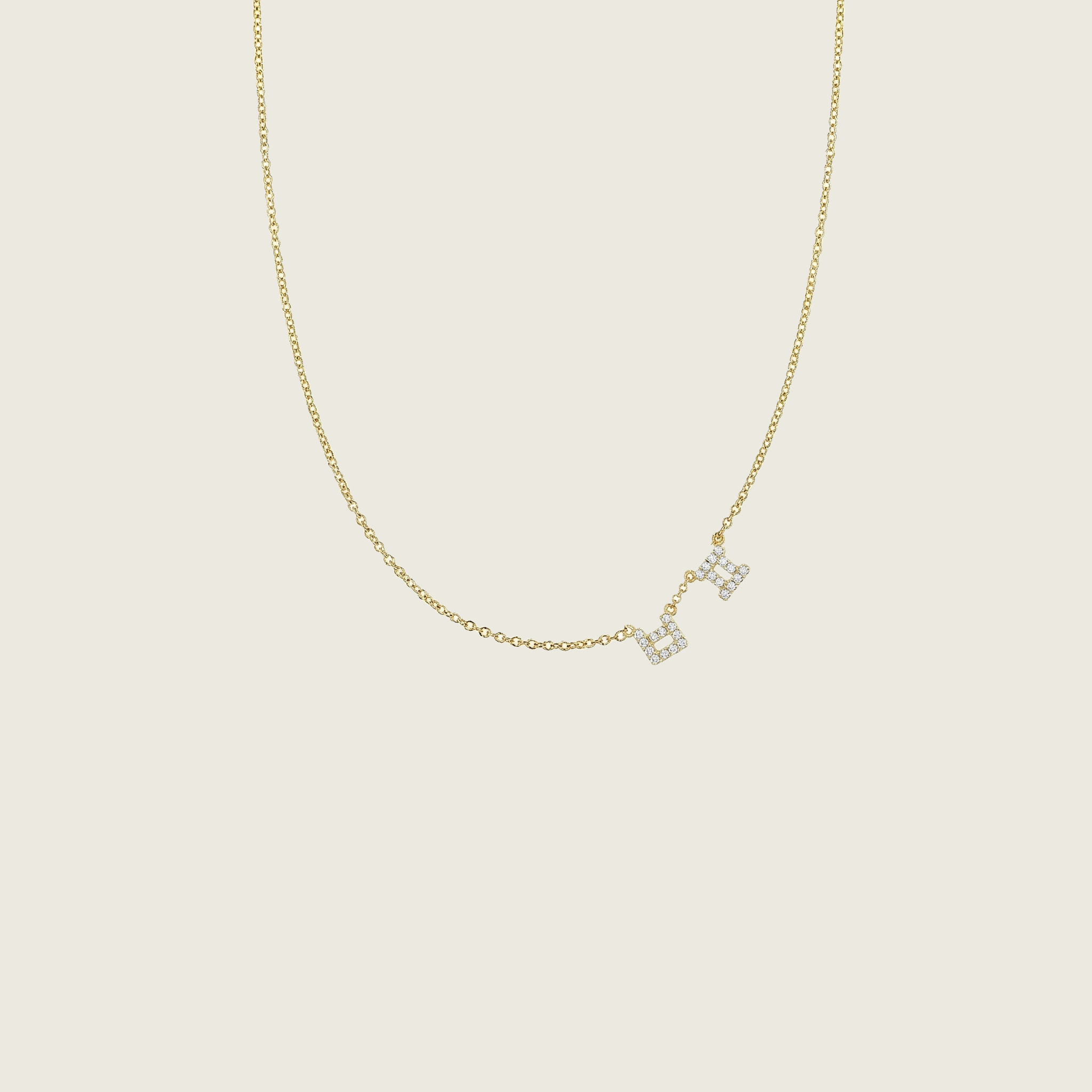 Hangul Korean Sayings Necklace with Diamonds  - Best Friend