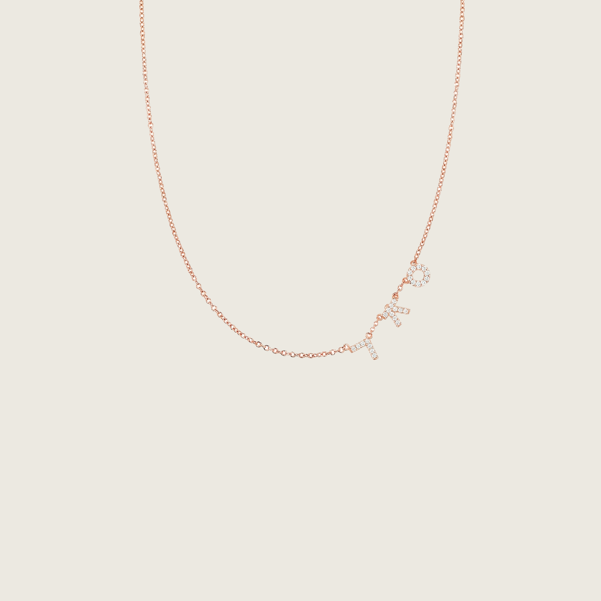 Hangul Korean Sayings Necklace with Diamonds - It's Ok
