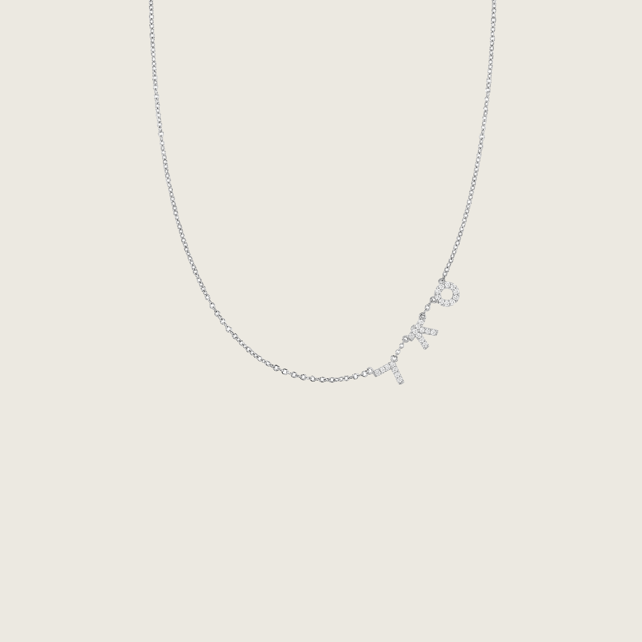 Hangul Korean Sayings Necklace with Diamonds - It's Ok