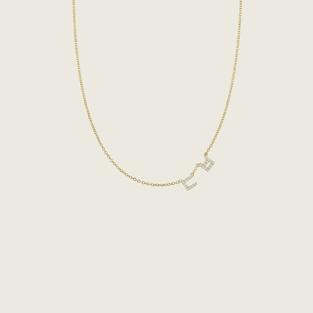 Hangul Korean Sayings Necklace with Diamonds - Big Clap / OMG