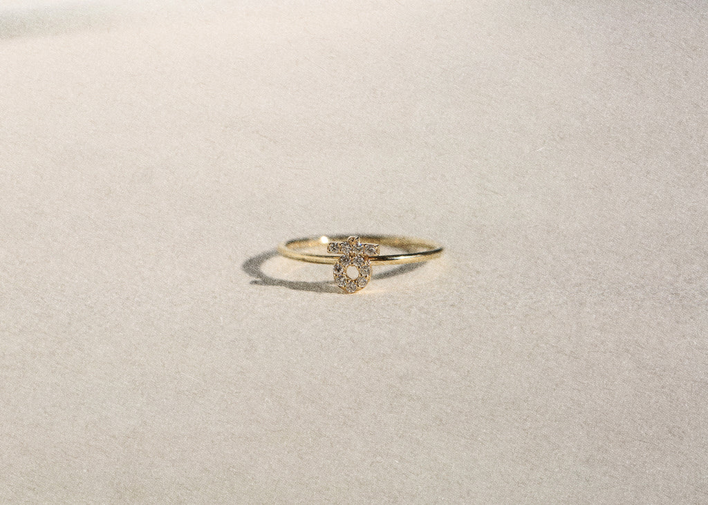 Hangul Ring with Diamonds