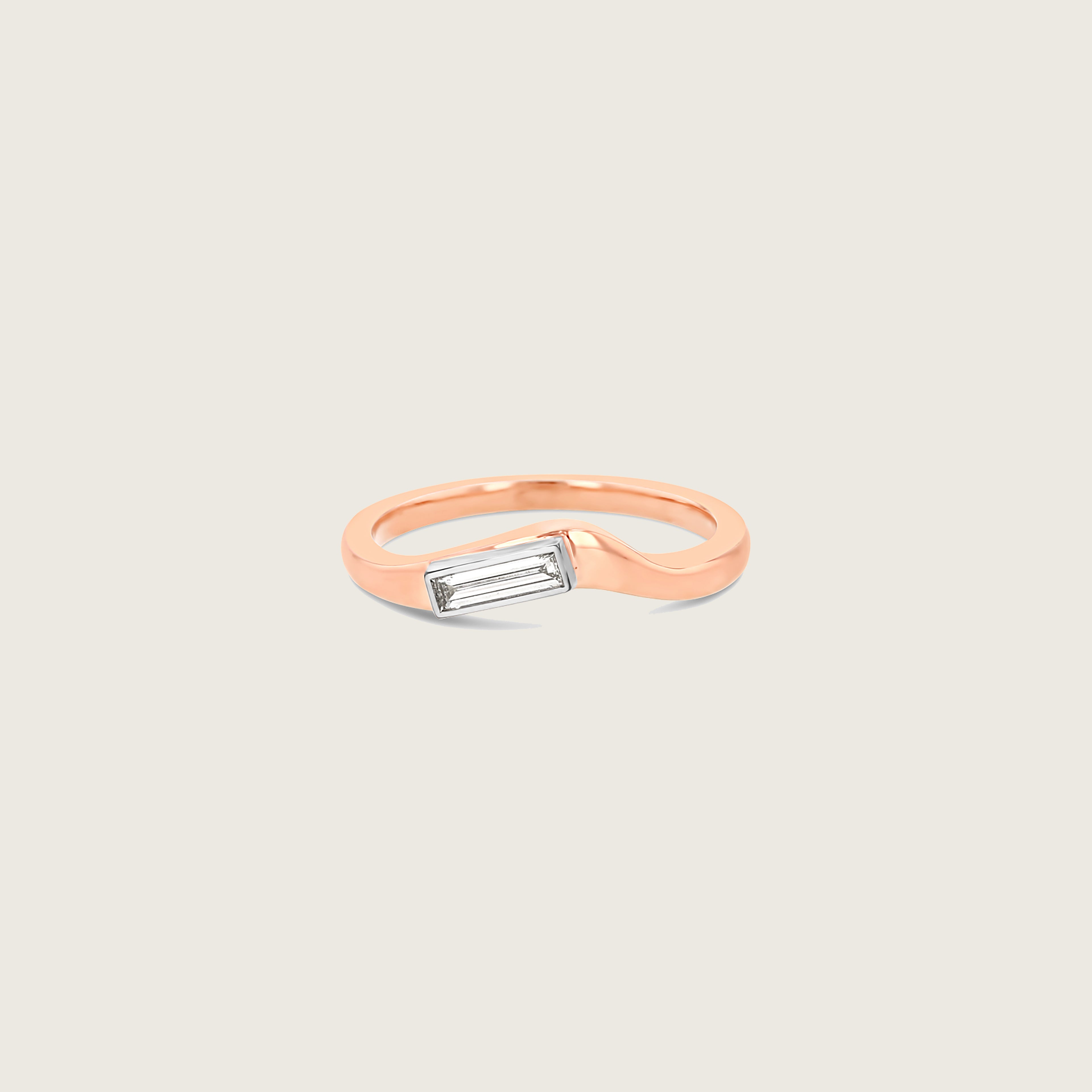 Baguette Diamond Wave Band