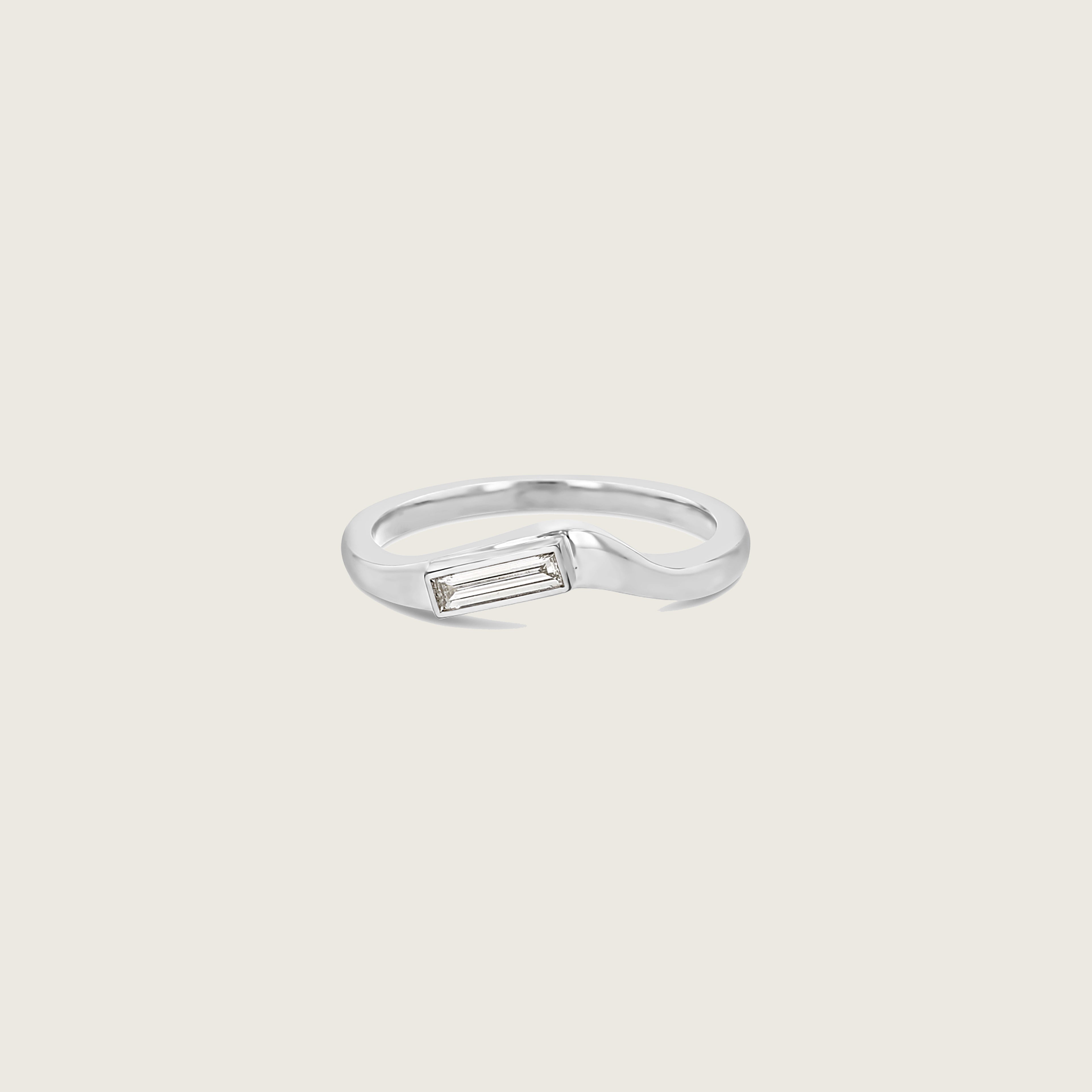 Baguette Diamond Wave Band