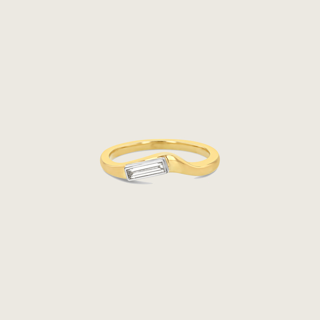Baguette Diamond Wave Band
