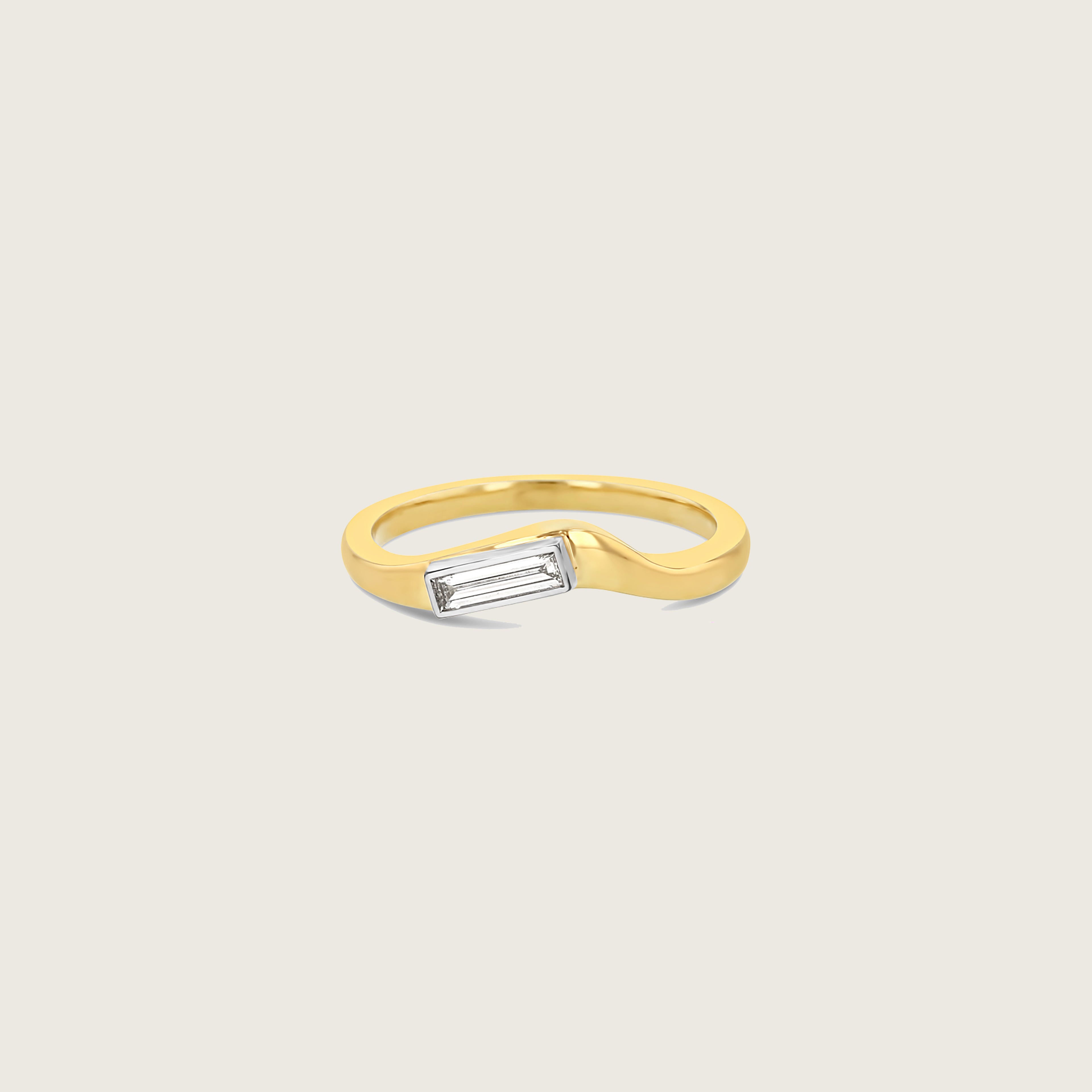 Baguette Diamond Wave Band