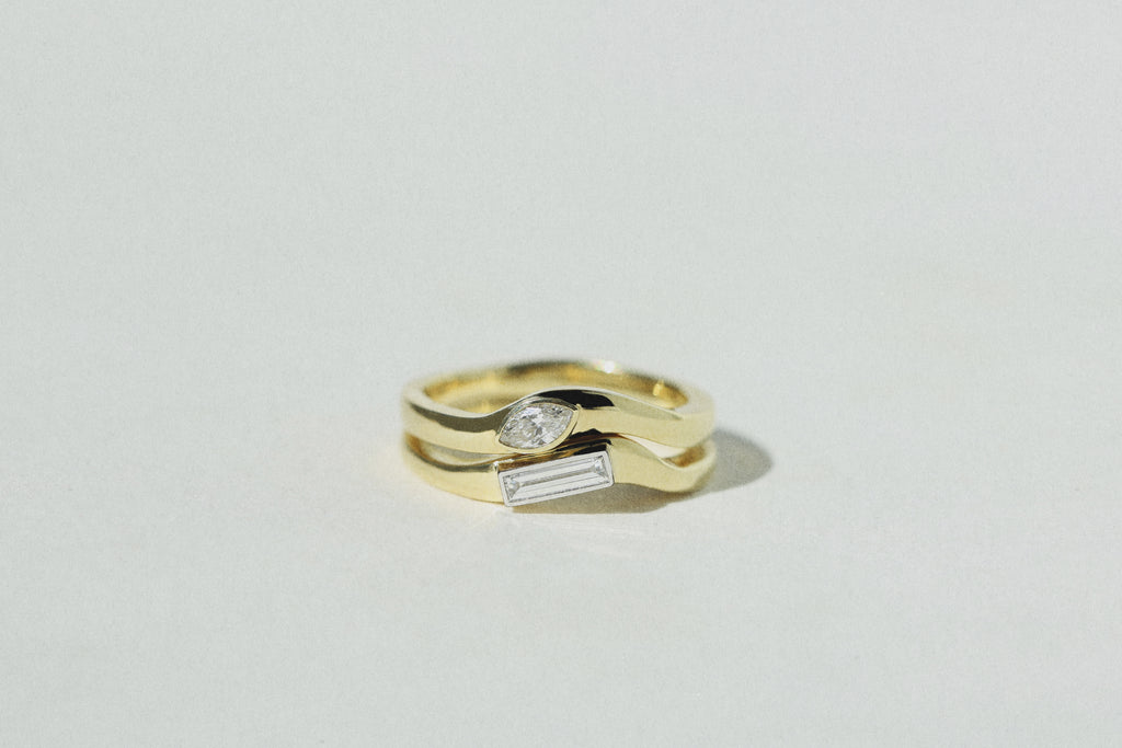 Marquise Diamond Wave Band