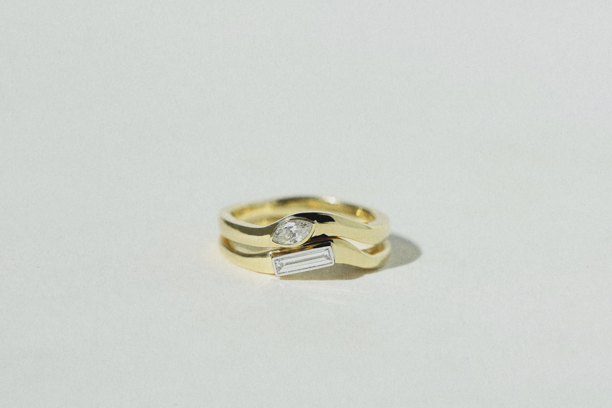 Marquise Diamond Wave Band
