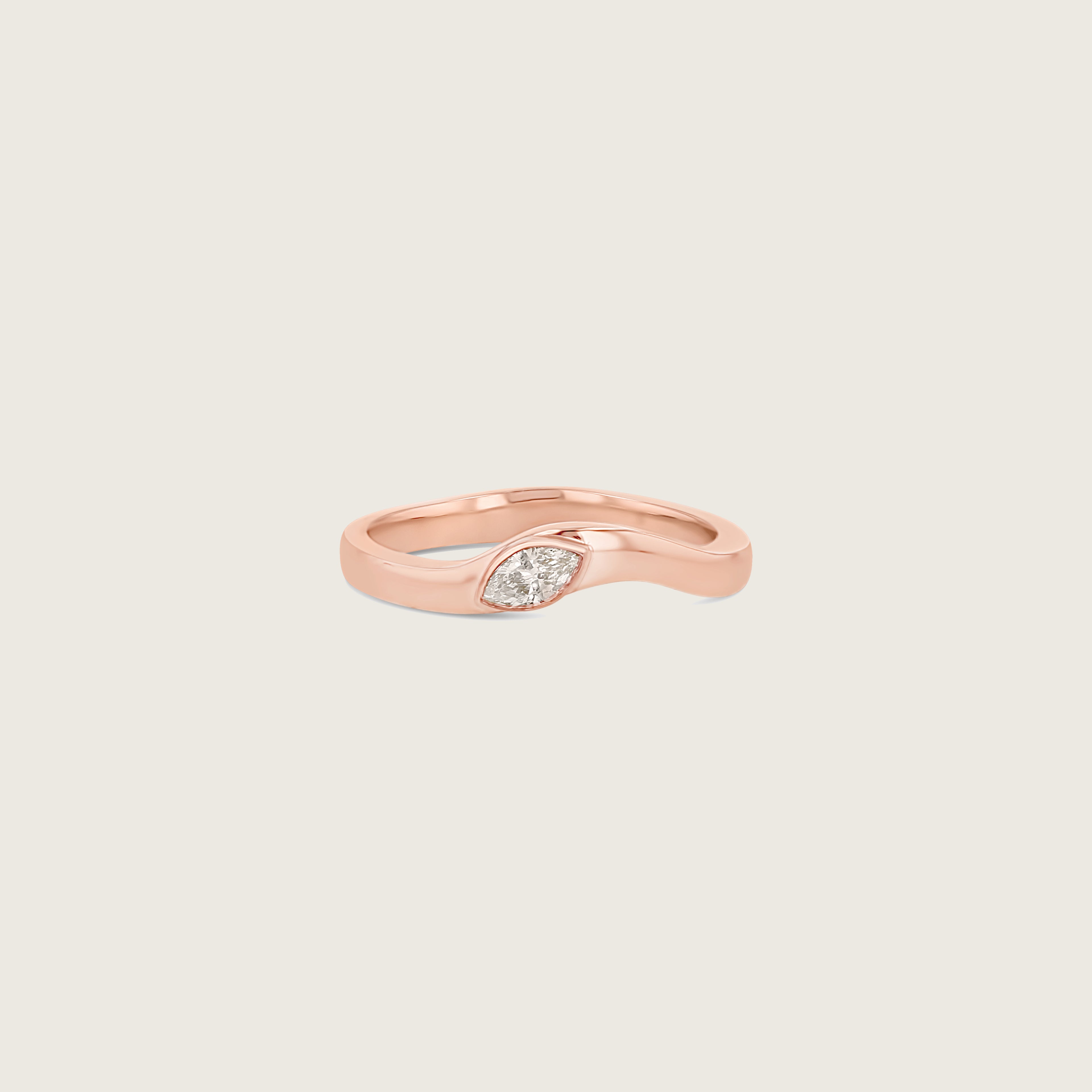 Marquise Diamond Wave Band