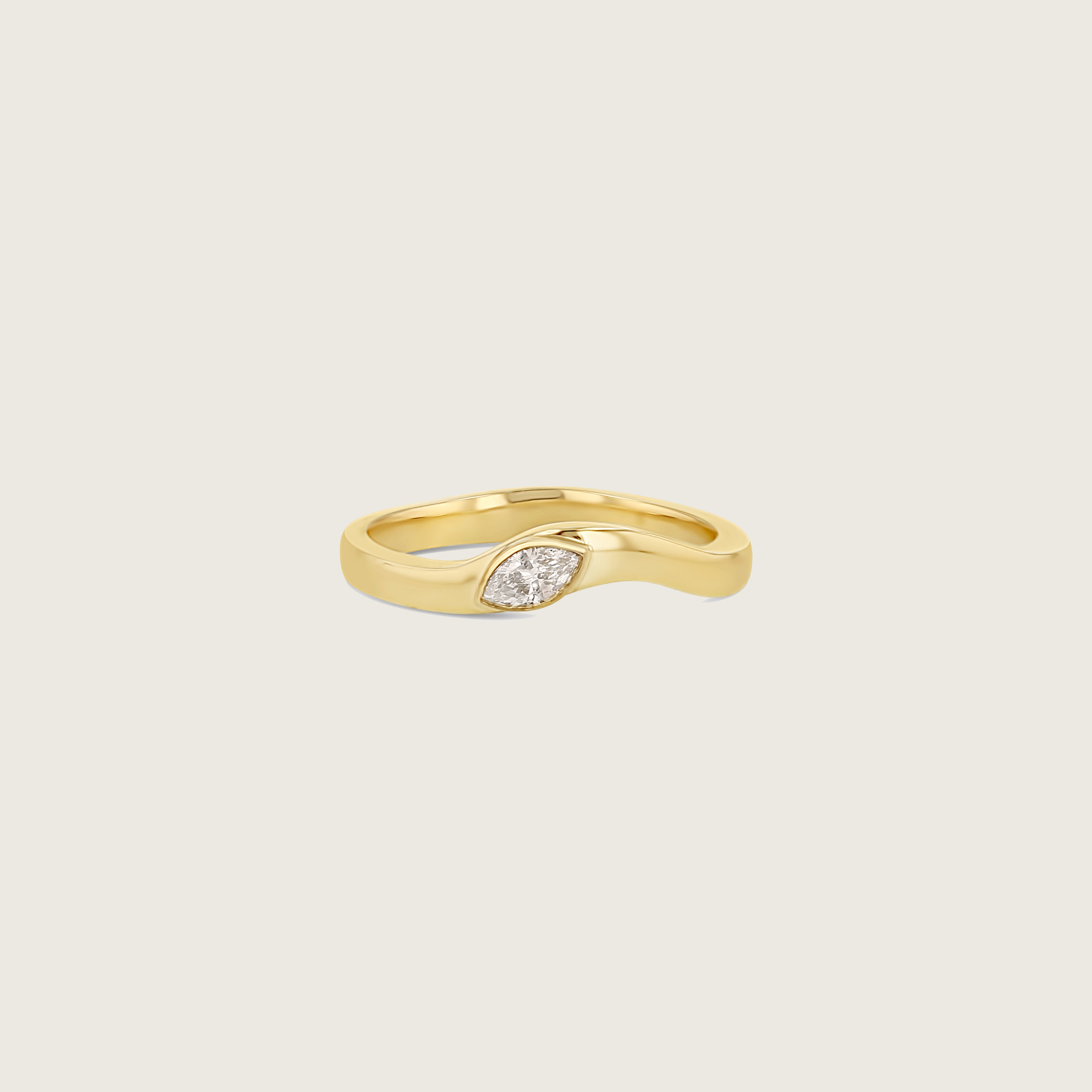 Marquise Diamond Wave Band