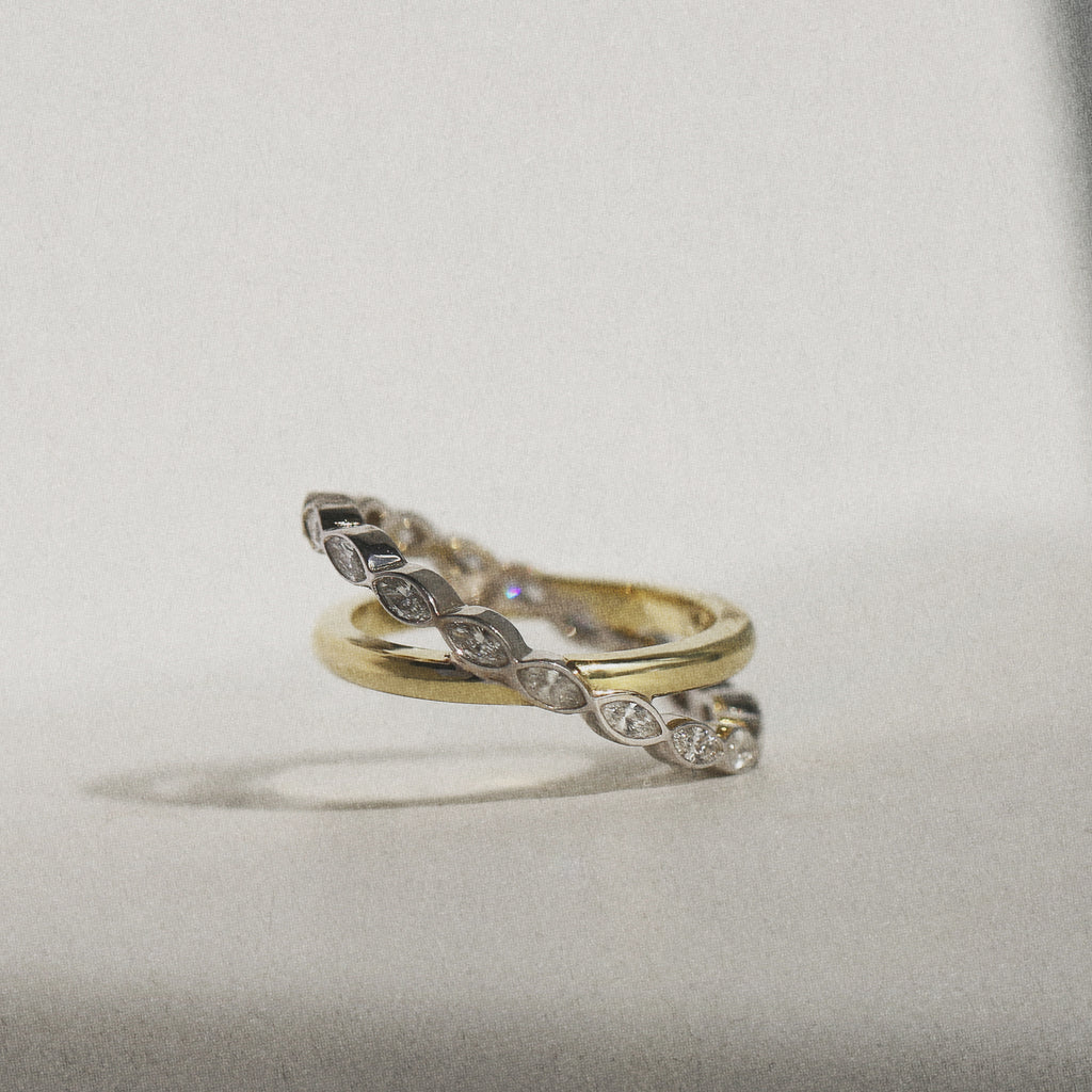 Marquise Eternity Helix Crossover Ring