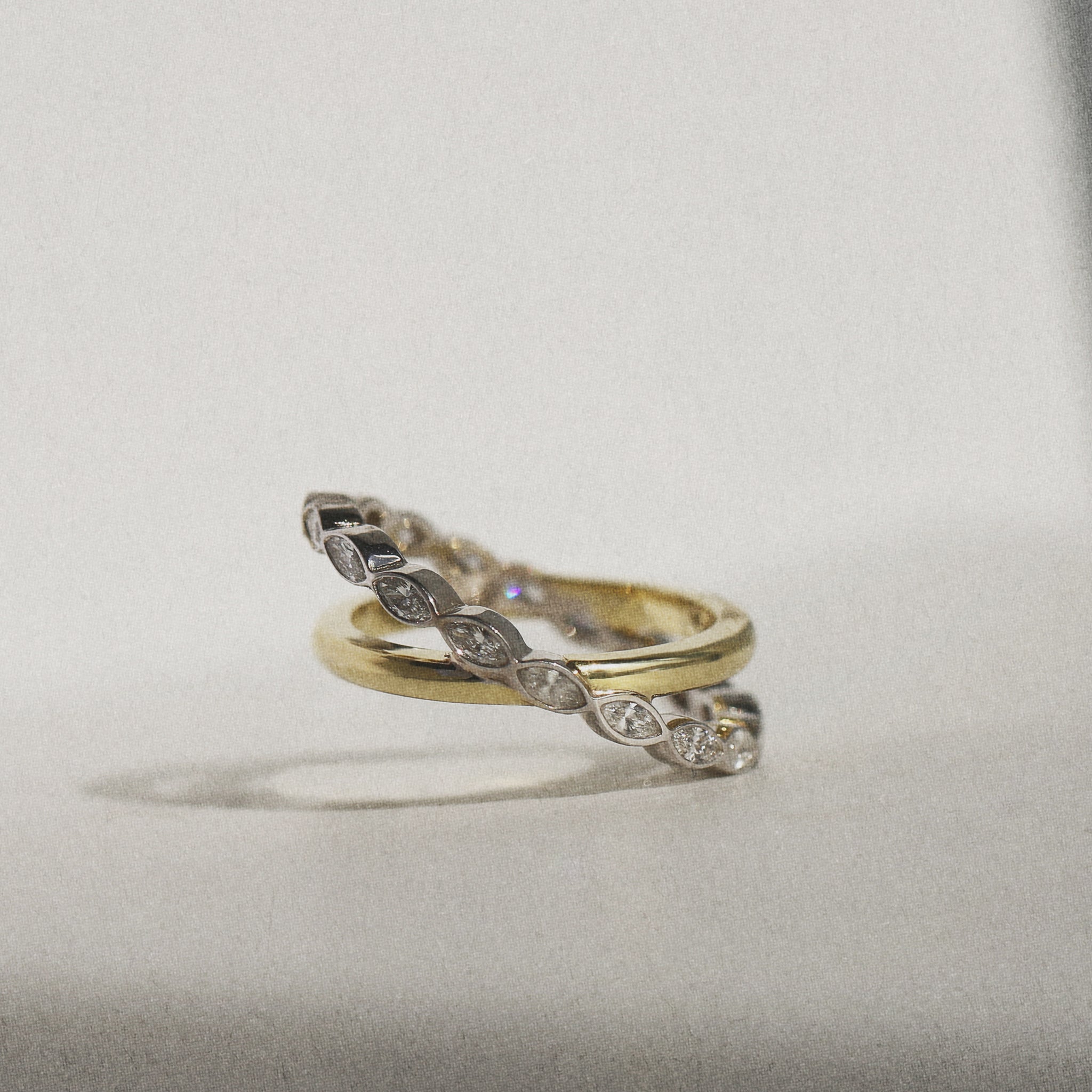 Marquise Eternity Helix Crossover Ring