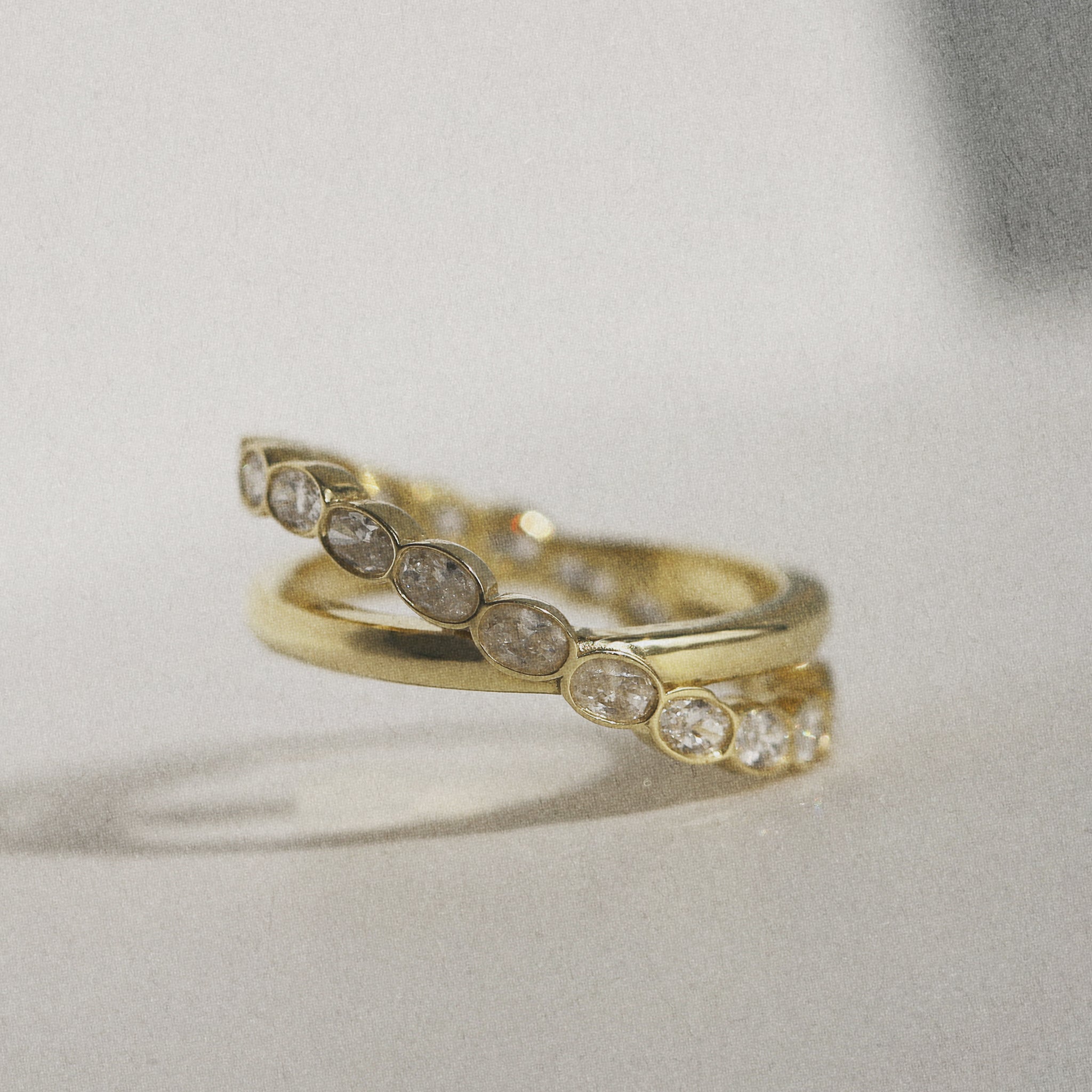 Oval Eternity Helix Crossover Ring