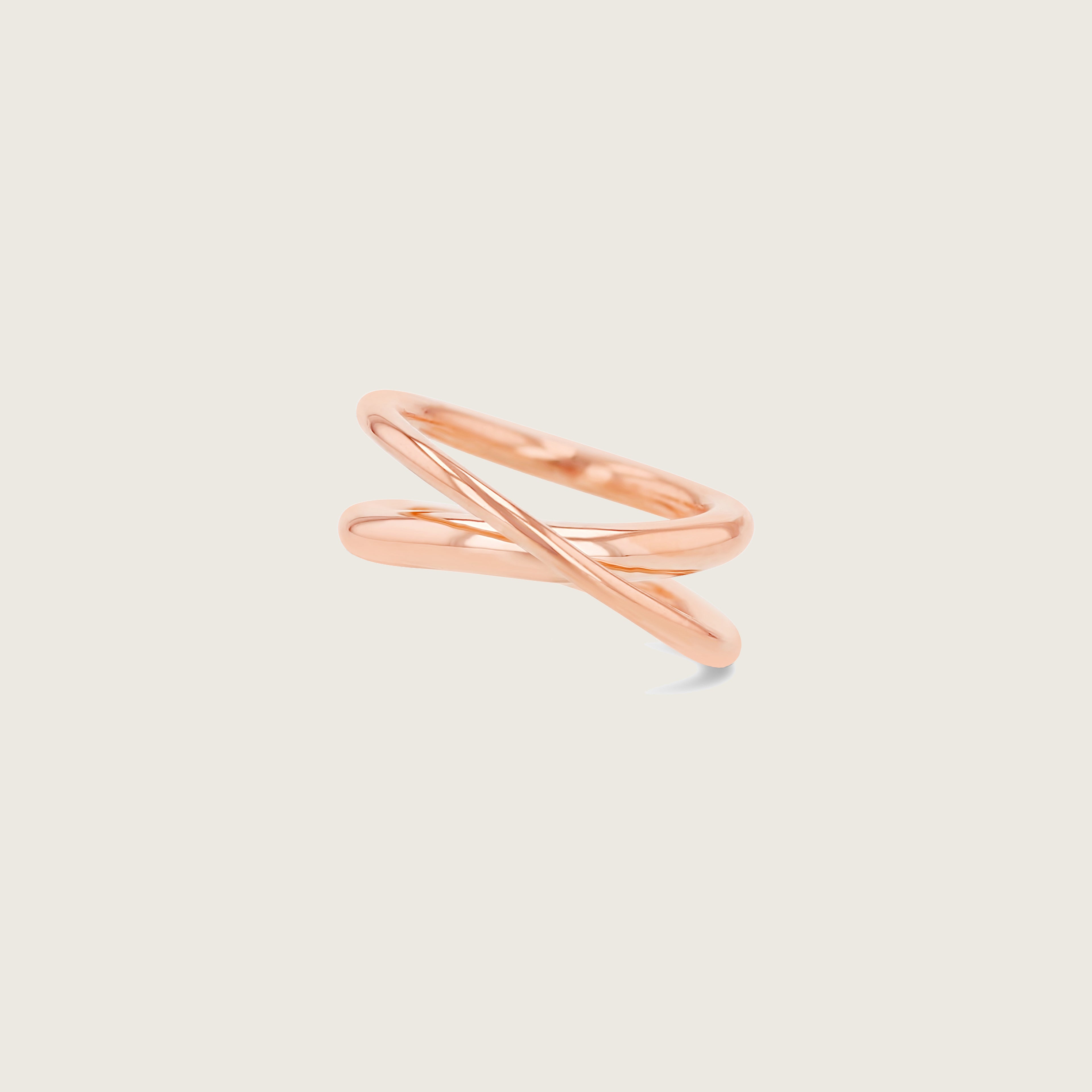 Floating Crossover Dual Helix Ring