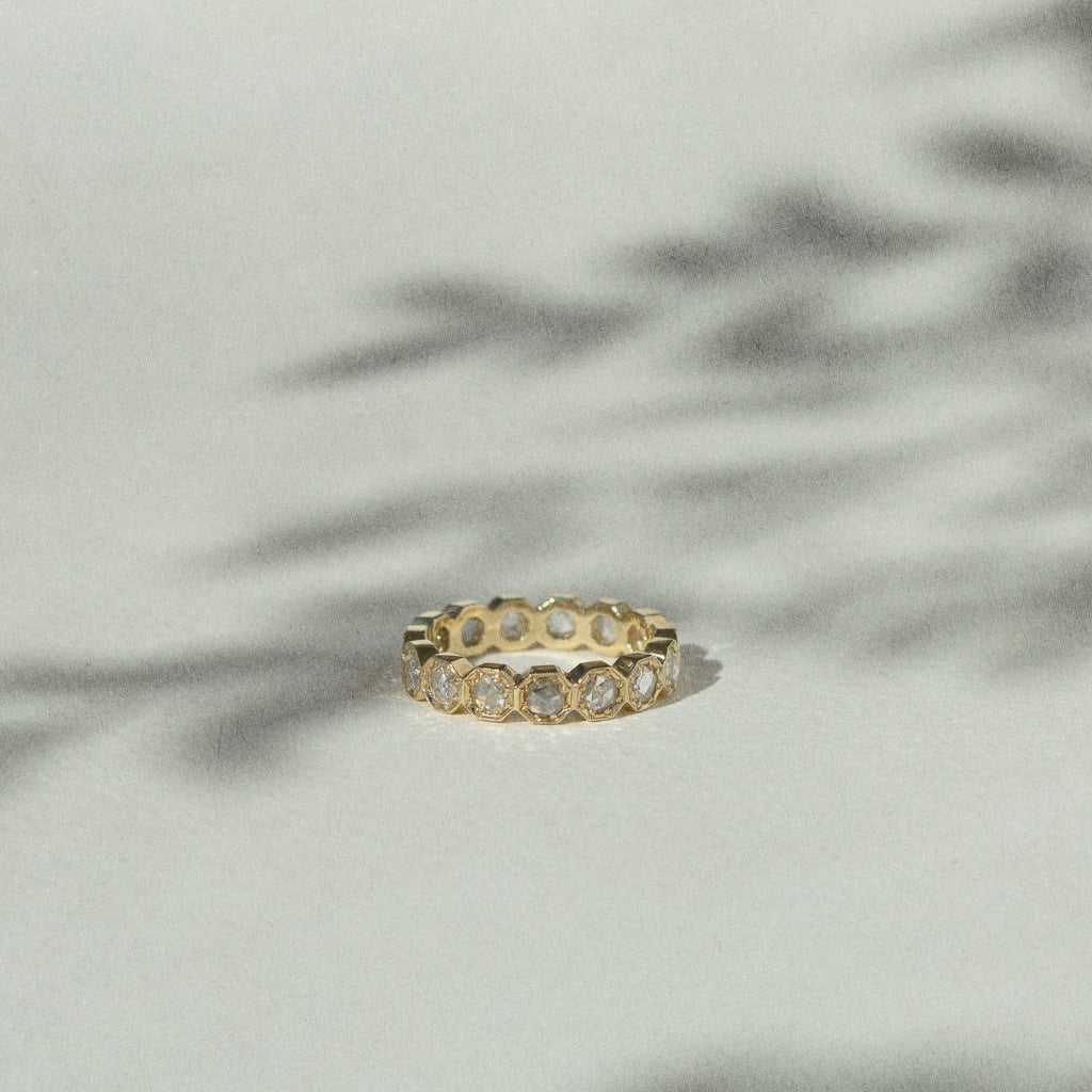 2mm Crown Bezel Diamond Eternity Ring