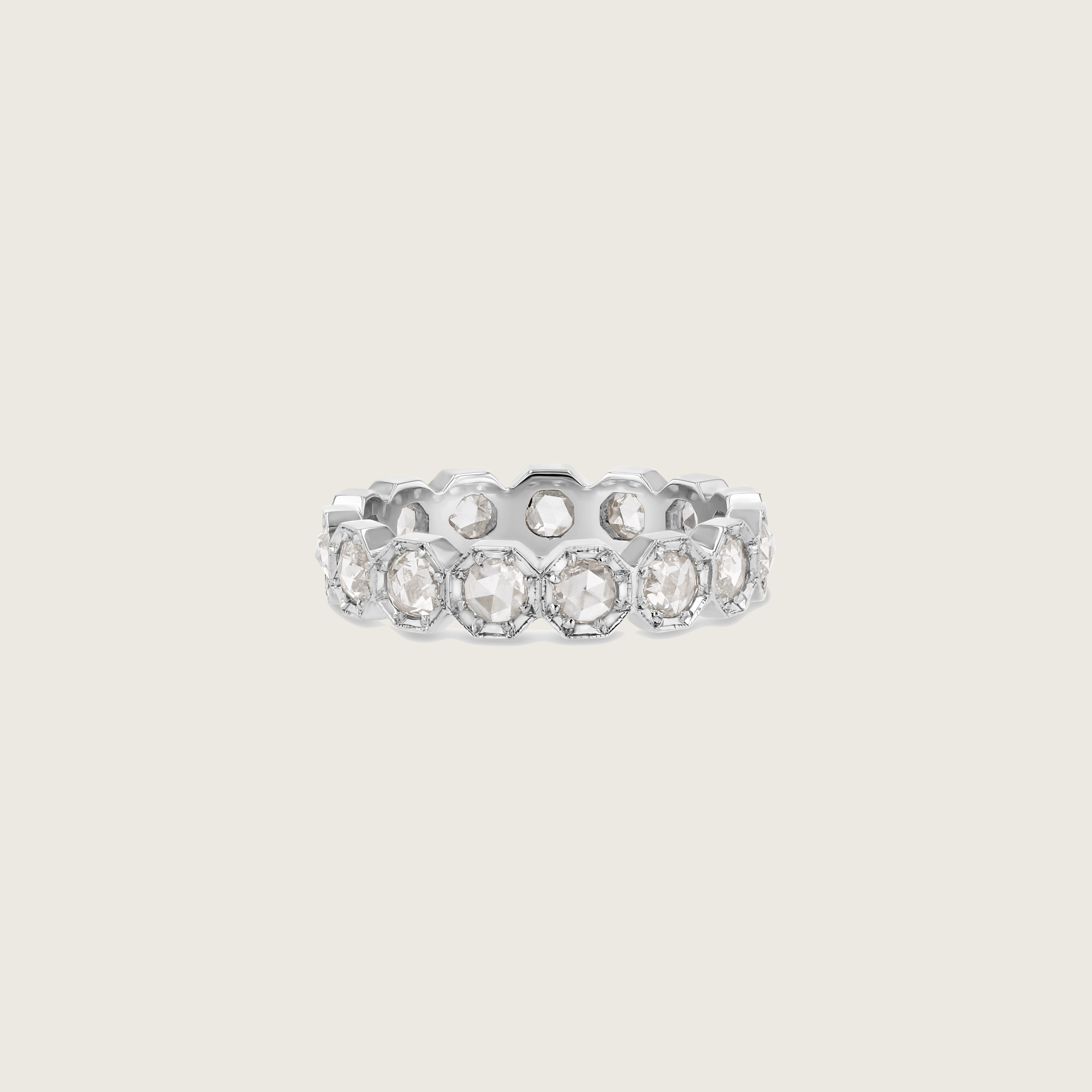 3mm Crown Bezel Diamond Eternity Ring