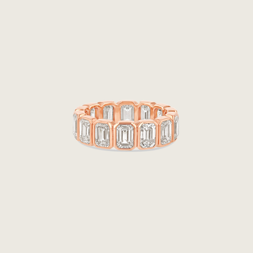 Maman Vertical Bezel Emerald Eternity Ring