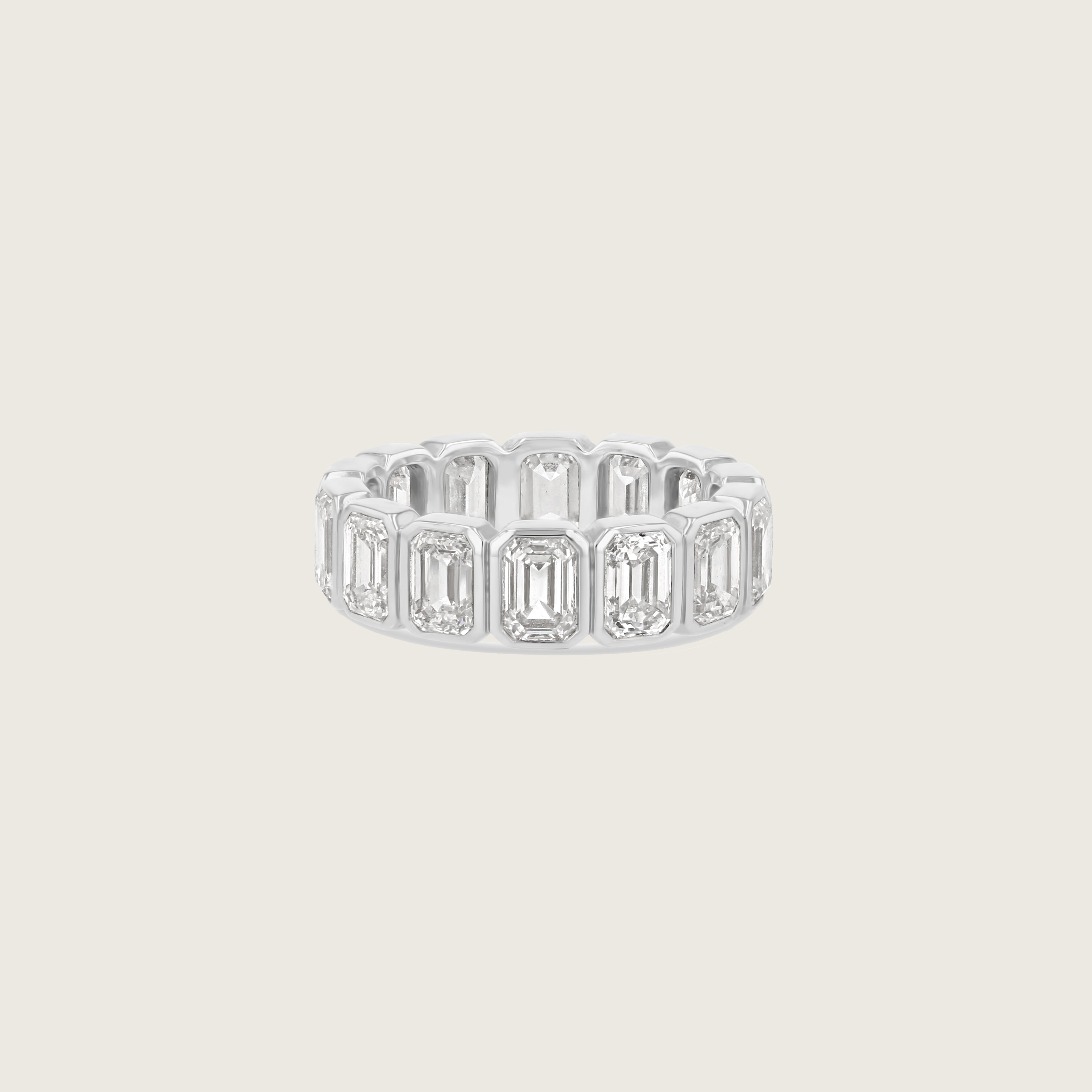 Maman Vertical Bezel Emerald Eternity Ring