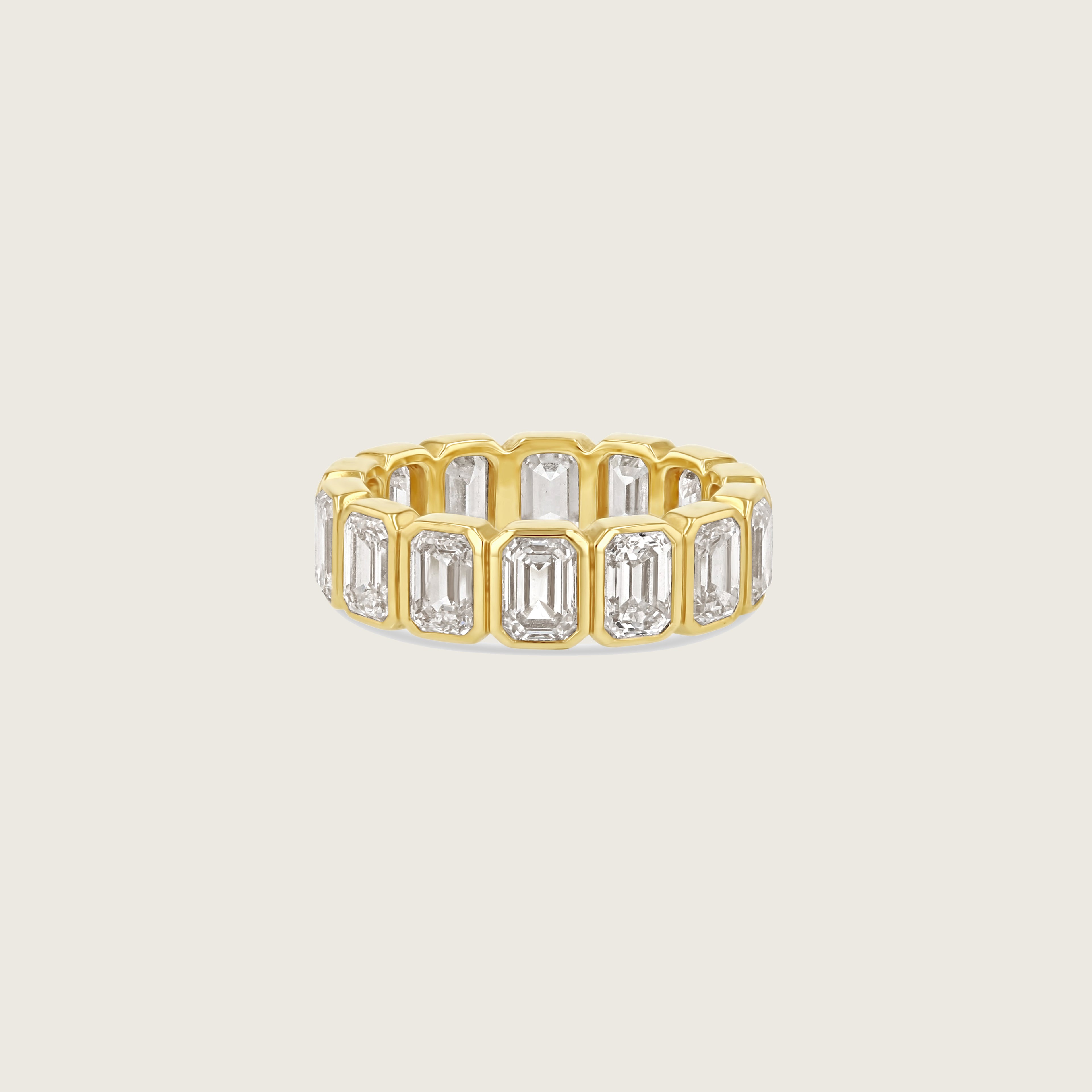 Maman Vertical Bezel Emerald Eternity Ring