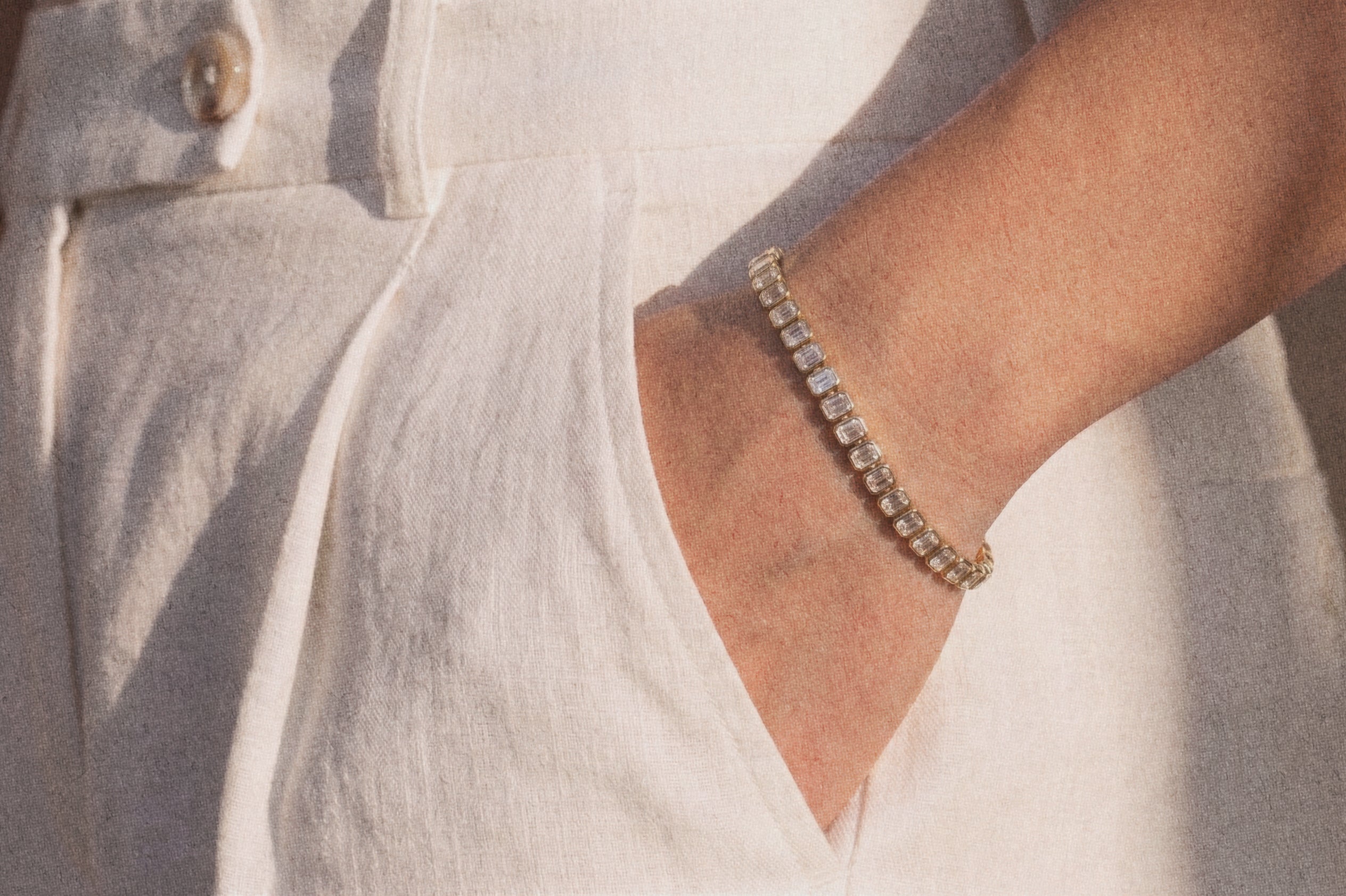 Emerald Cut Tennis Bracelet - Vertical