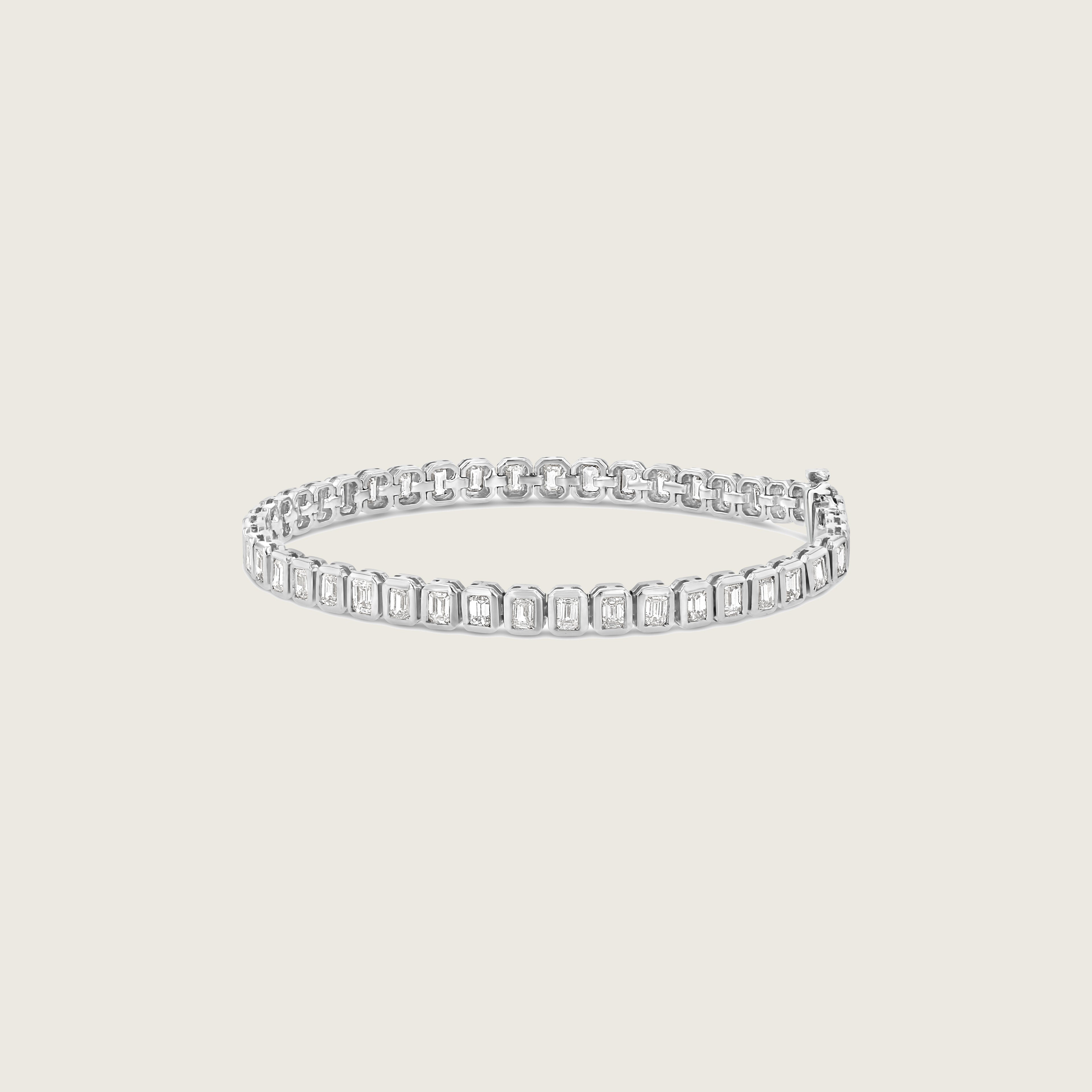 Emerald Cut Tennis Bracelet - Vertical