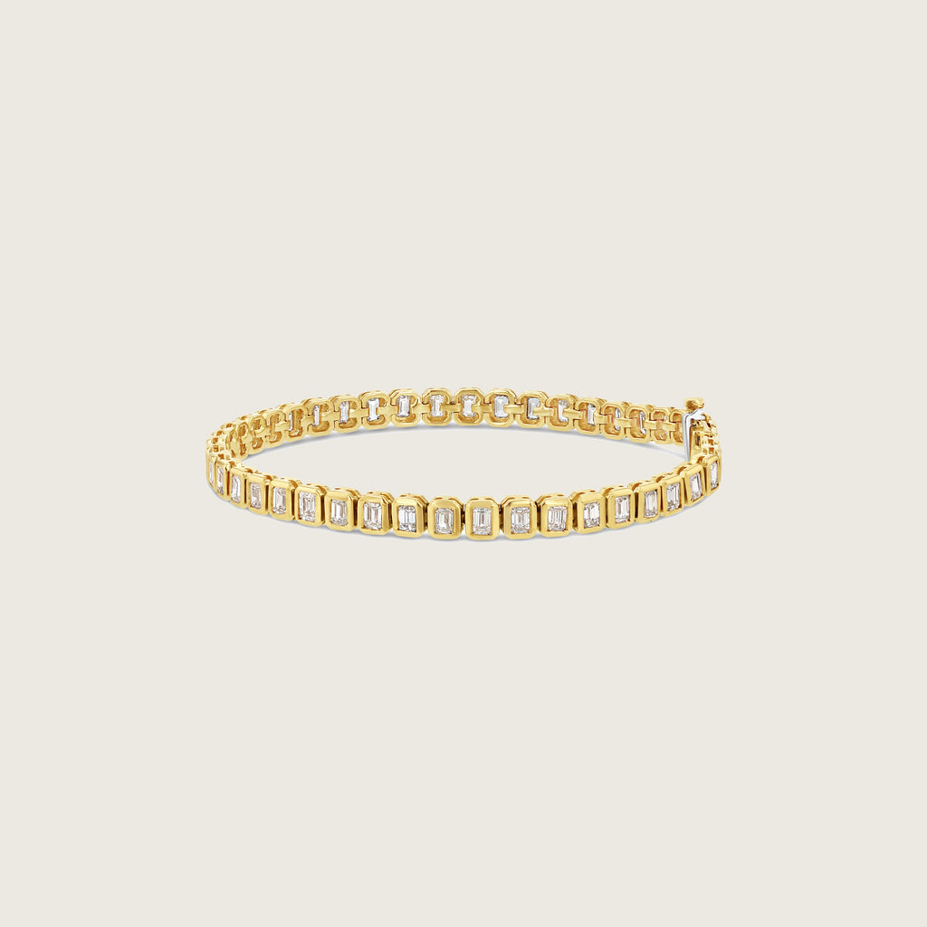 Emerald Cut Tennis Bracelet - Vertical