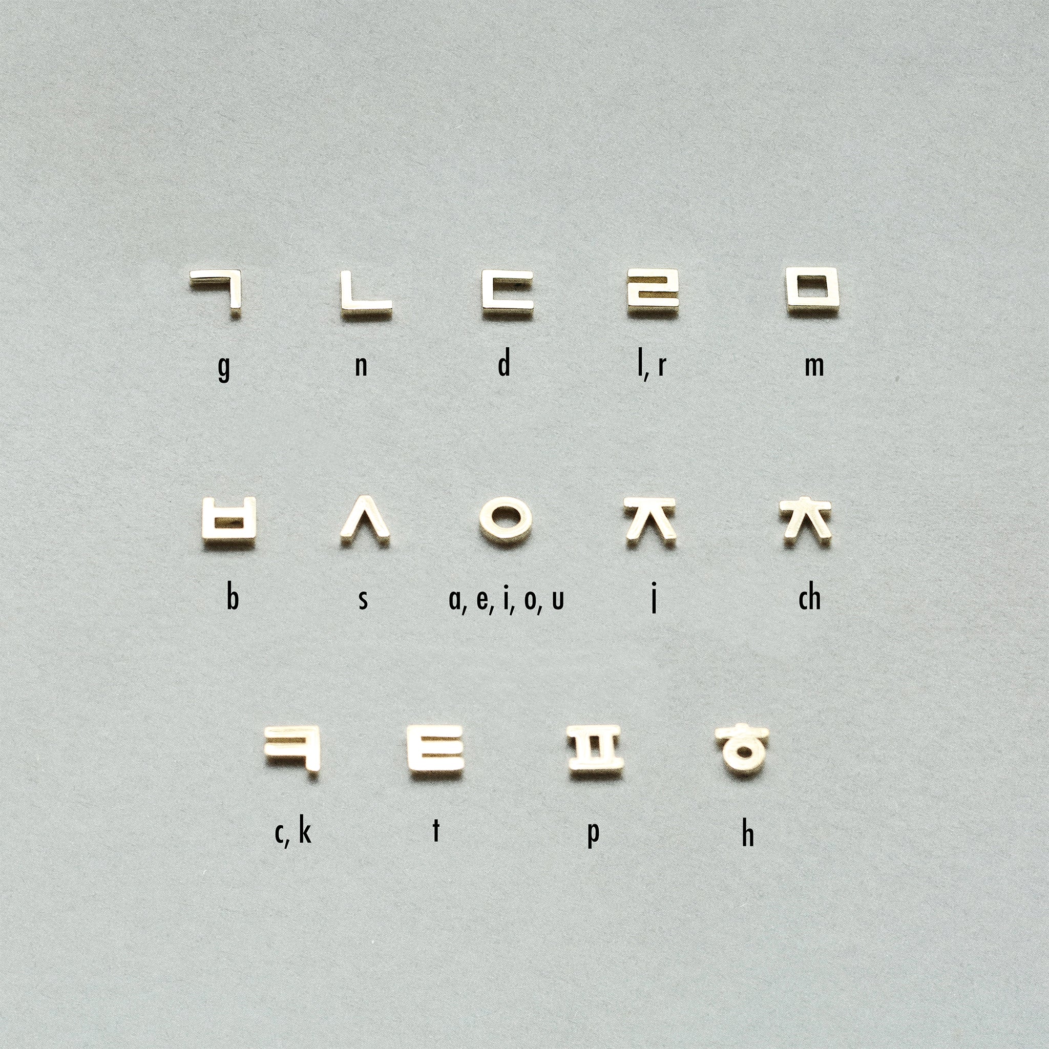 Hangul Korean Names Bracelet (1 letter)