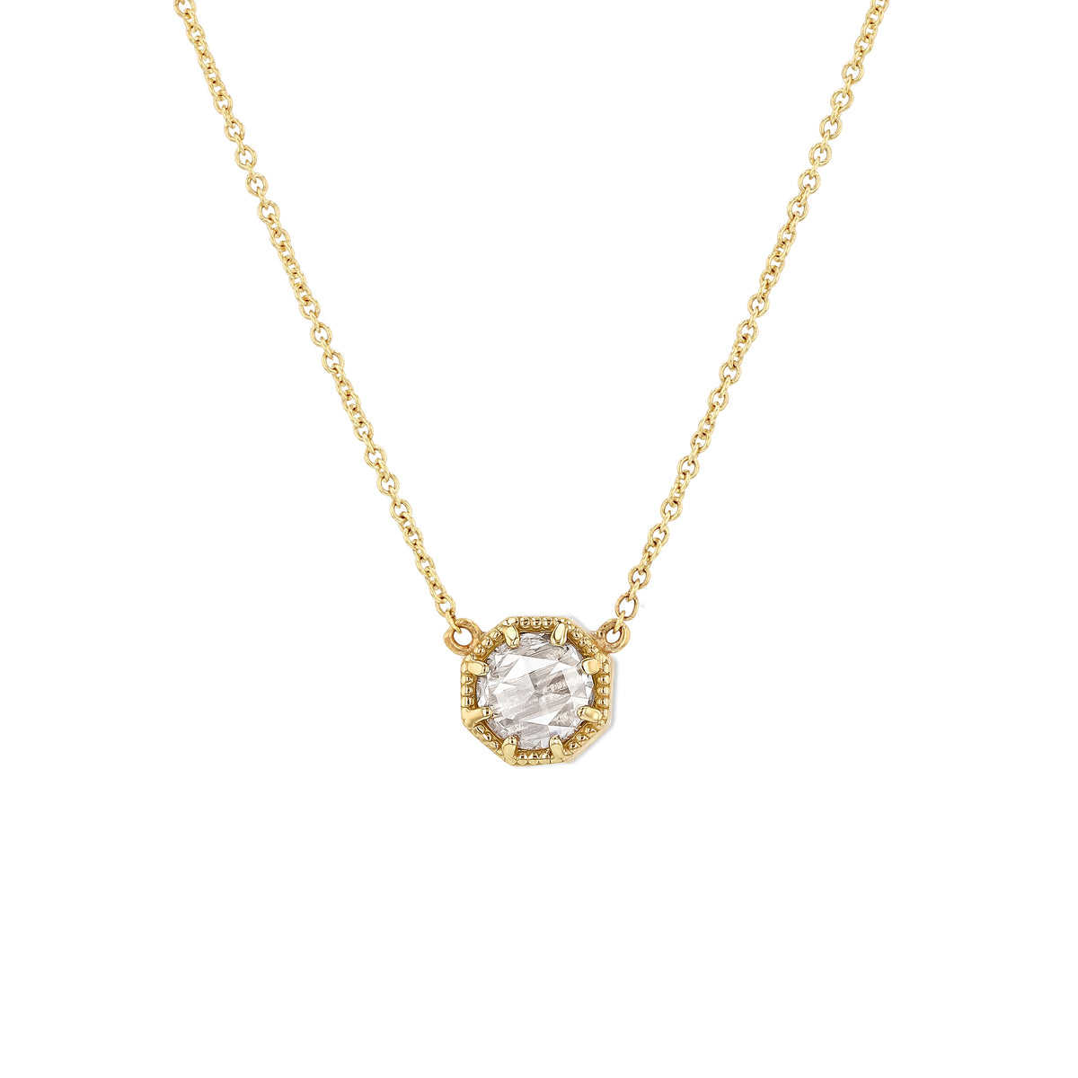 Yellow Gold Bezel Set Single Diamond Necklace – Harold Stevens