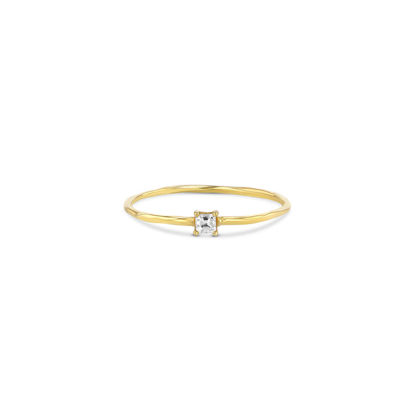 Petite Asscher Diamond Stacker Ring