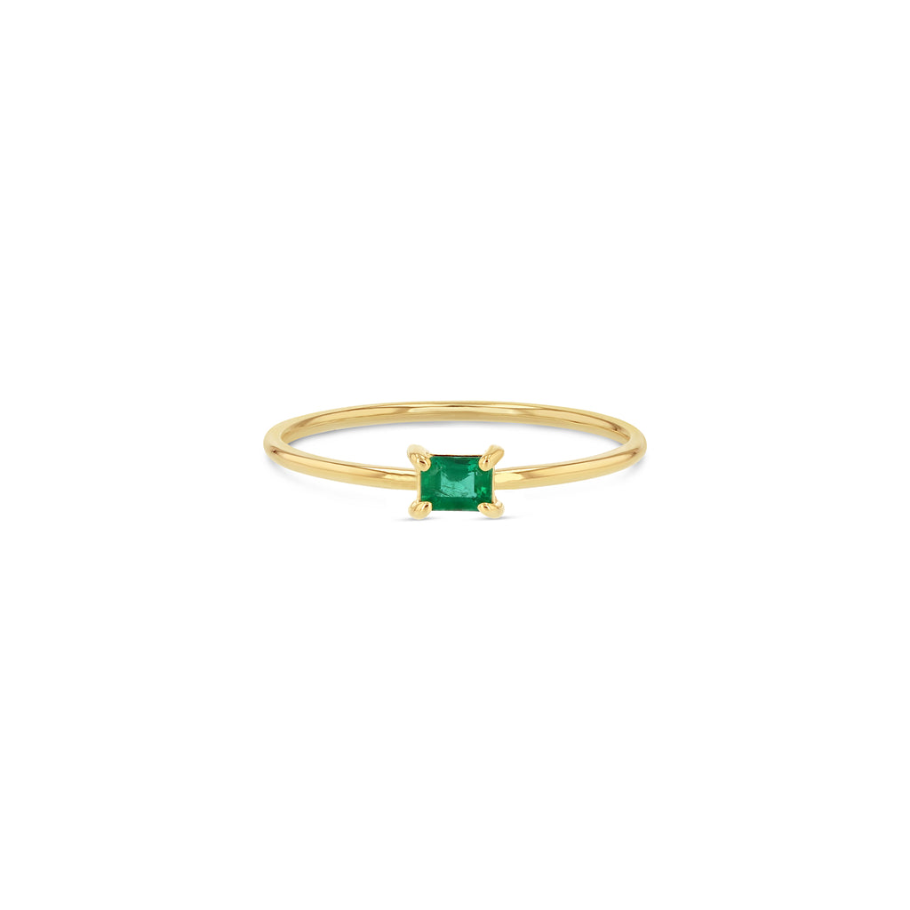 Green Emerald Stacker Ring– GRACE LEE