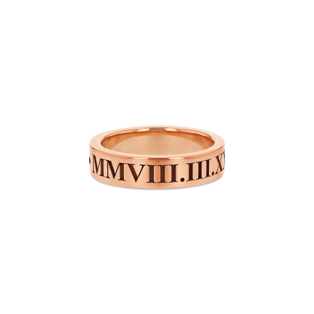 Buy Diamond Eternity Roman Numeral Ring Available in Solid Gold and  Platinum. Custom Anniversary Date Online in India - Etsy